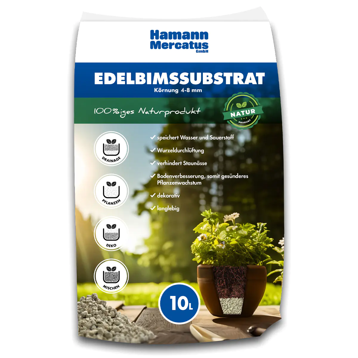 Hamann Mercatus Edelbims 4 - 8 mm 10 Liter 