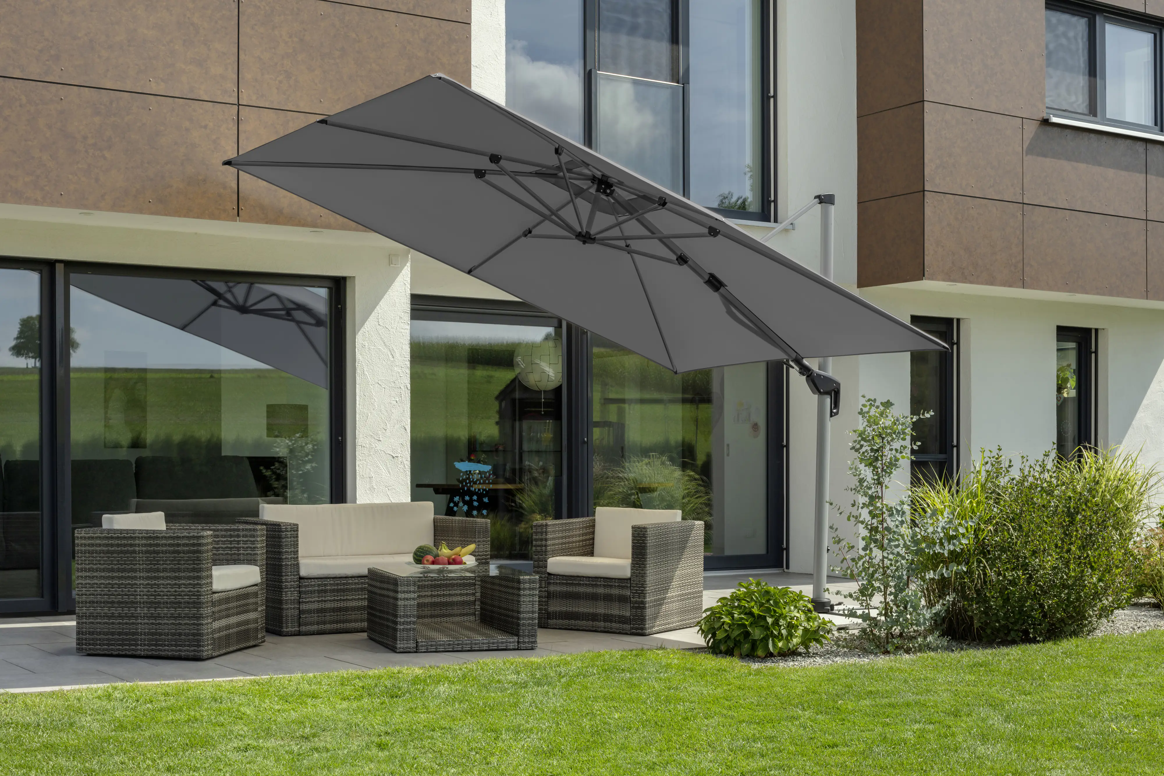 Schneider Ampelschirm Bermuda anthrazit 260 x 350 cm Schneider Ampelschirm Bermuda anthrazit 260 x 350 cm