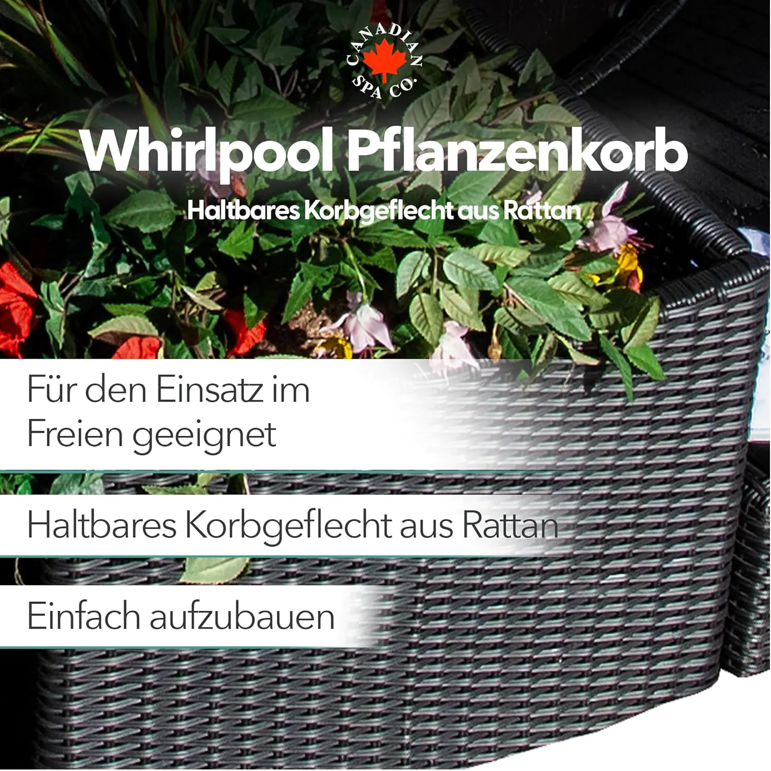 Canadian Spa Pflanzenkorb - für quadratische Whirlpools dunkelbraun Canadian Spa Pflanzenkorb - für quadratische Whirlpools dunkelbraun