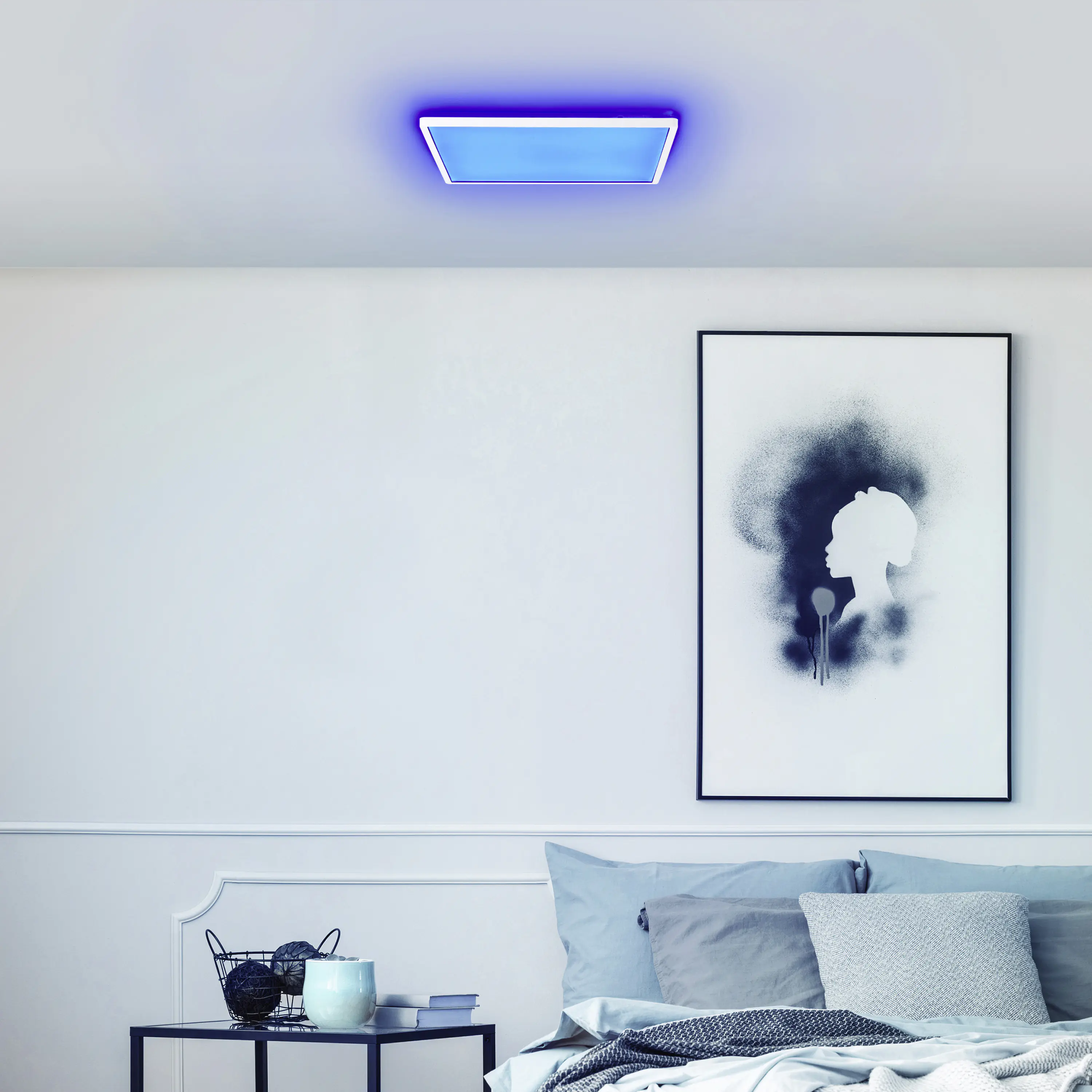 Brilliant LED-Deckenleuchte Tanida 42x42 cm weiß dimmbar