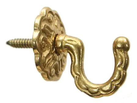 Hettich Zierhaken 33 x 38 x 45 mm Zinkdruckguss gold - 1 Stück