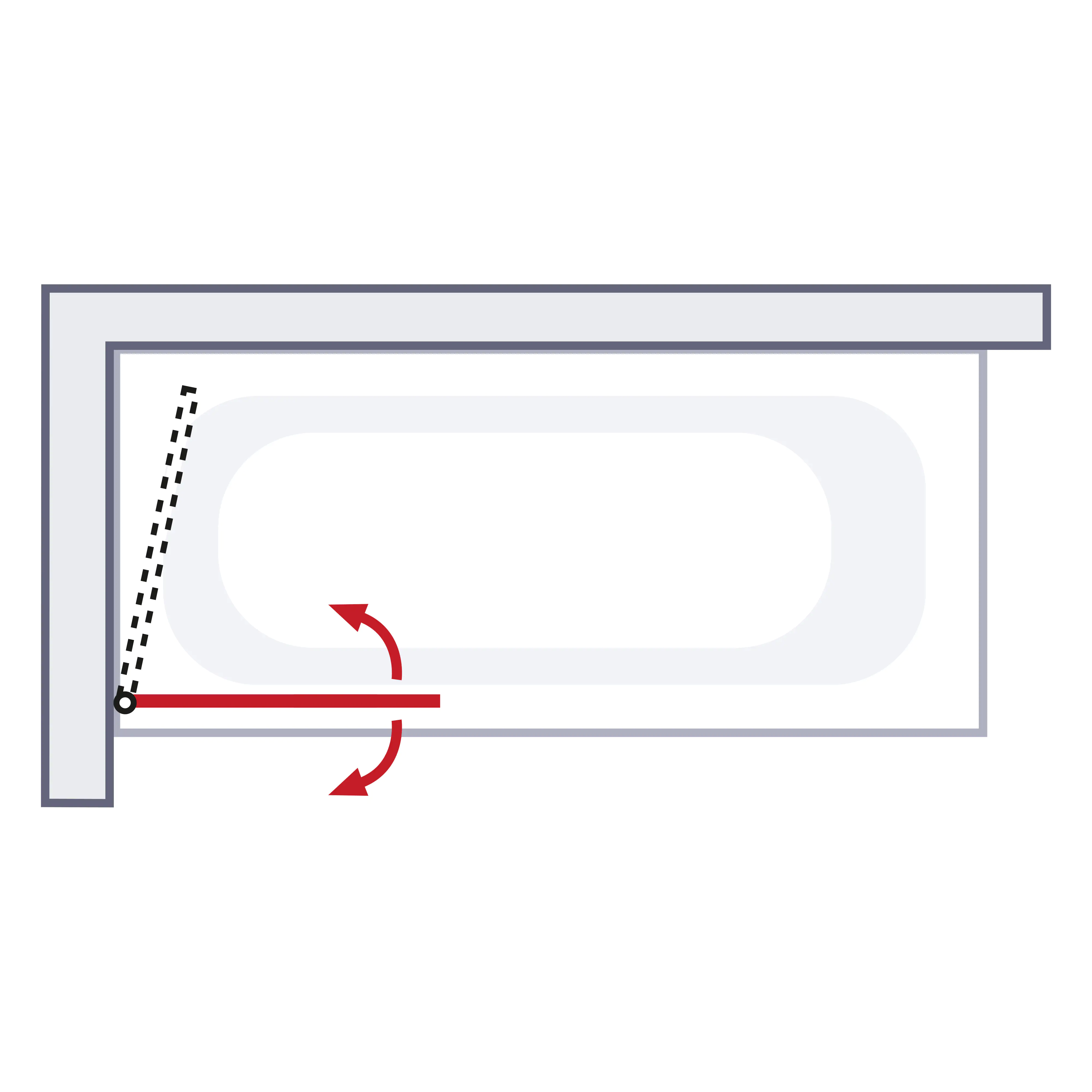 Schulte Badewannenaufsatz 1-teilig Atelier 1 80 x 140 cm mattschwarz Dekor