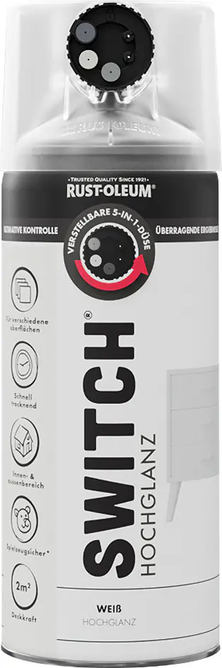 Rust-Oleum Sprühlack Switch 400 ml weiß hochglanz