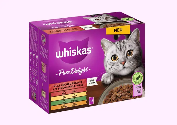 Whiskas Multipack Pure Delight Klassisches Ragout Katzenfutter 12 x 85 g Whiskas Multipack Pure Delight Klassisches Ragout Katzenfutter 12 x 85 g