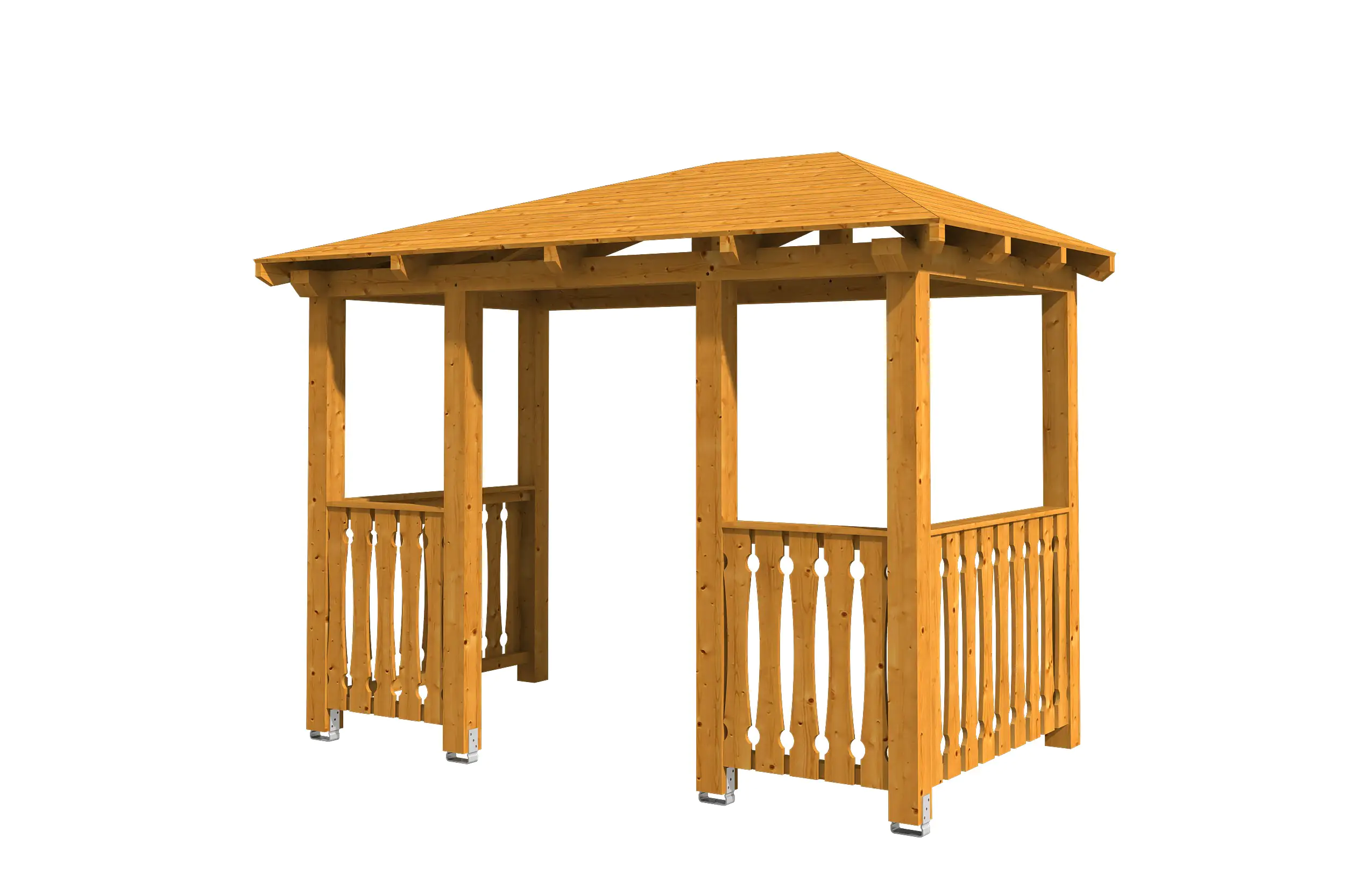 4018211016372 SKAN HOLZ Vordach Wismar Typ 8 351 x 187 cm, lasiert in Eiche hell