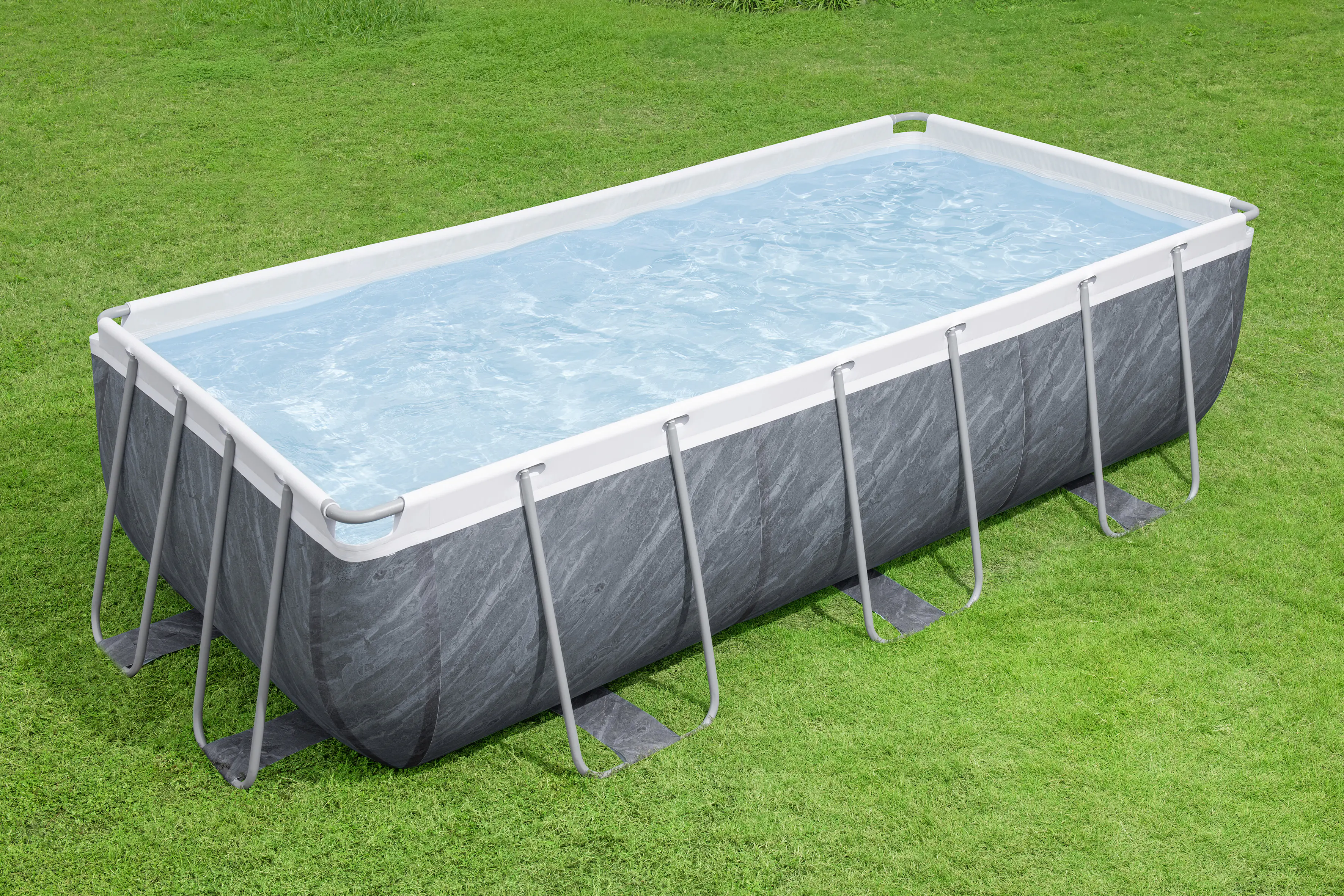 Bestway Power Steel Pool Komplett-Set rechteckig  404 x 201 x 100 cm