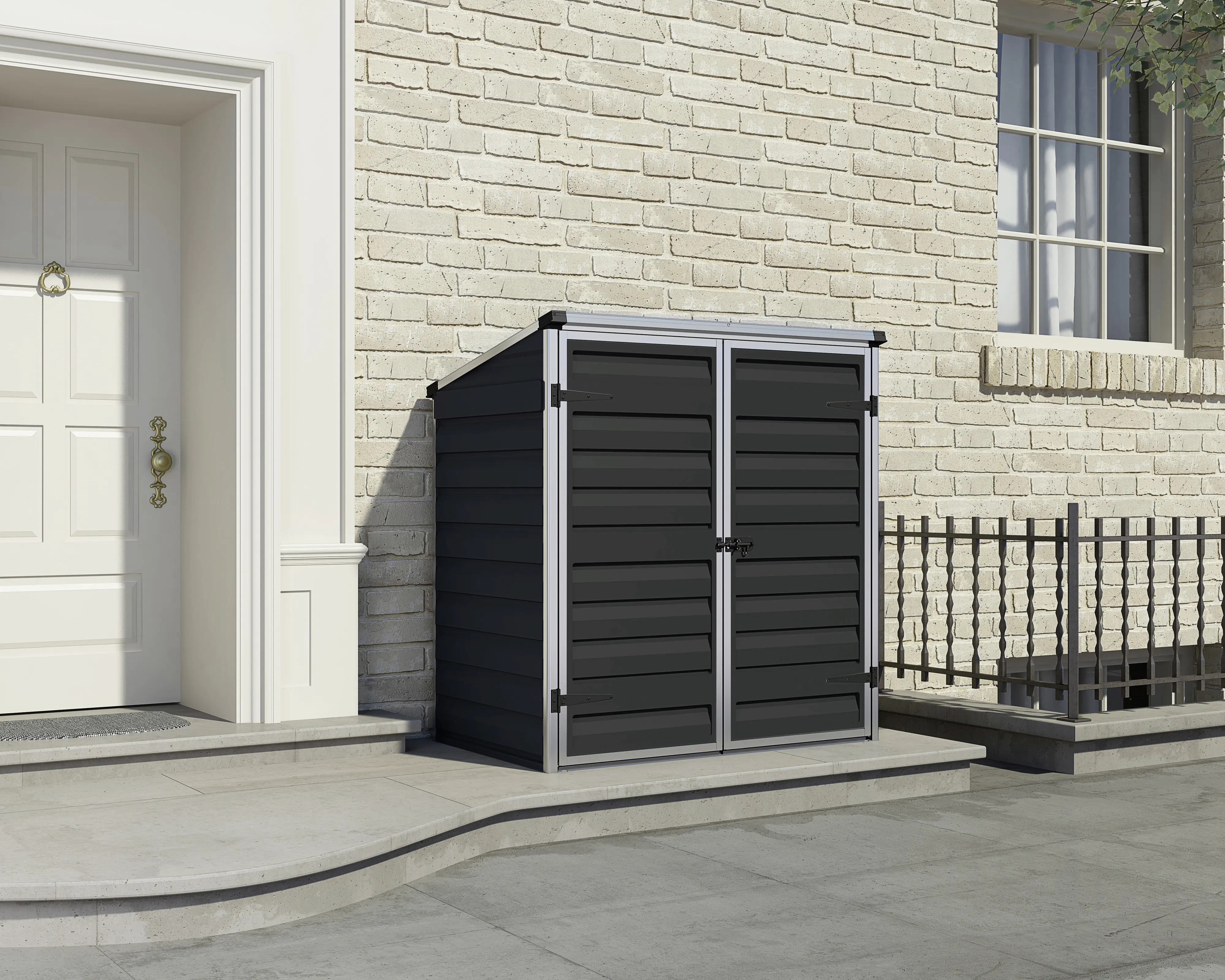 Canopia Gerätehaus Voyager Alu grau 90 x 139 cm