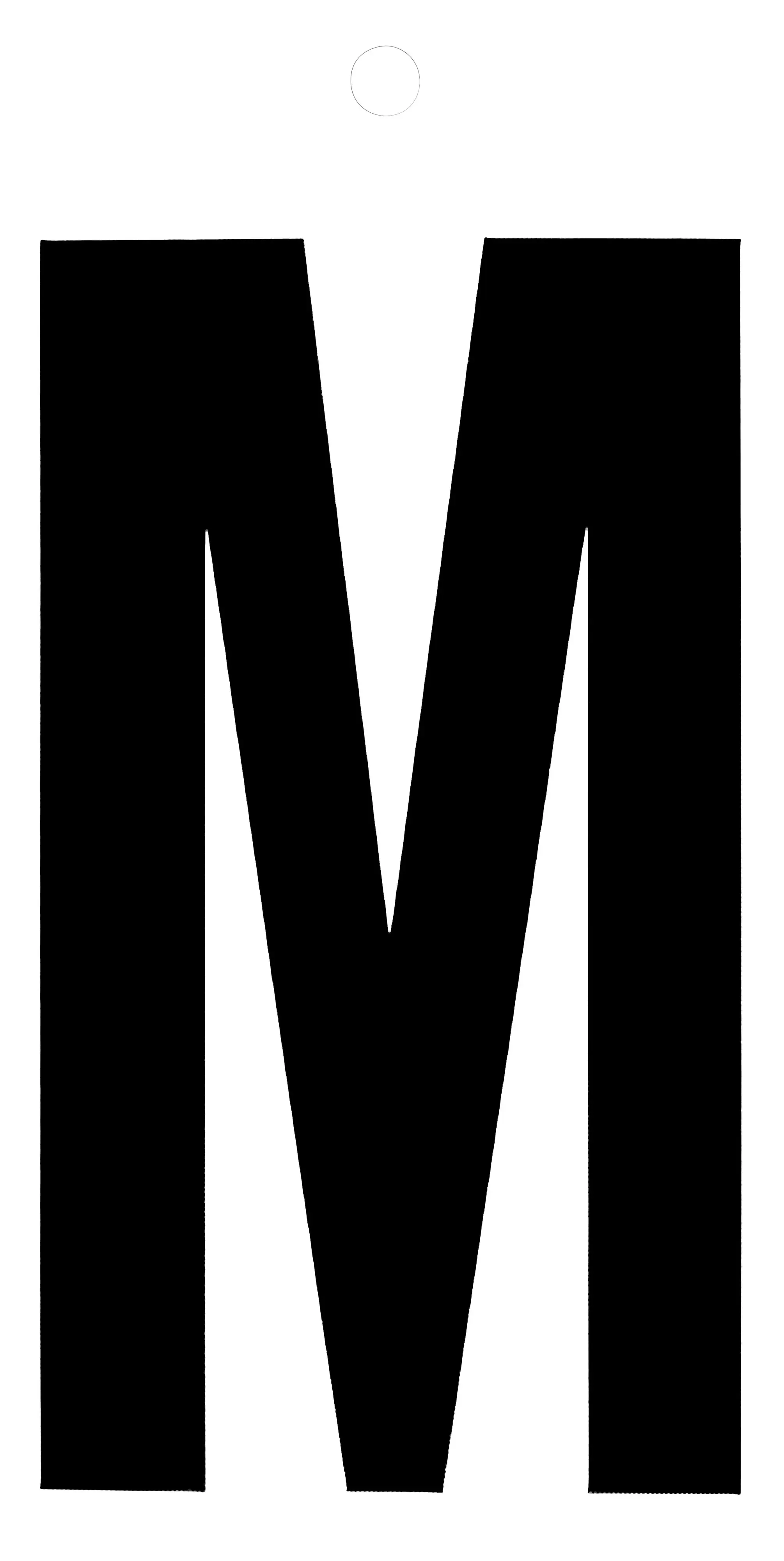 Conmetall Aufkleber Buchstabe M PVC 10 x 6 cm schwarz 