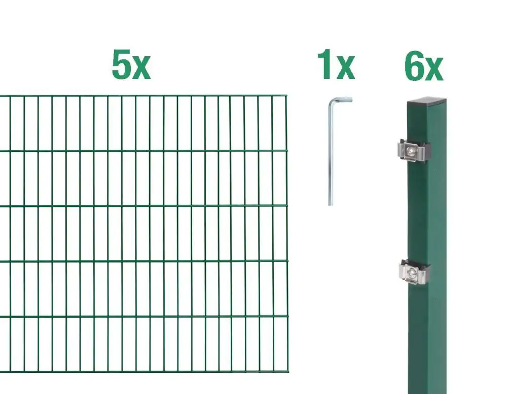Alberts Komplettset Doppelstabmatten 10 m 160 cm 6/5/6 grün Alberts Komplettset Doppelstabmatten 10 m 160 cm 6/5/6 grün