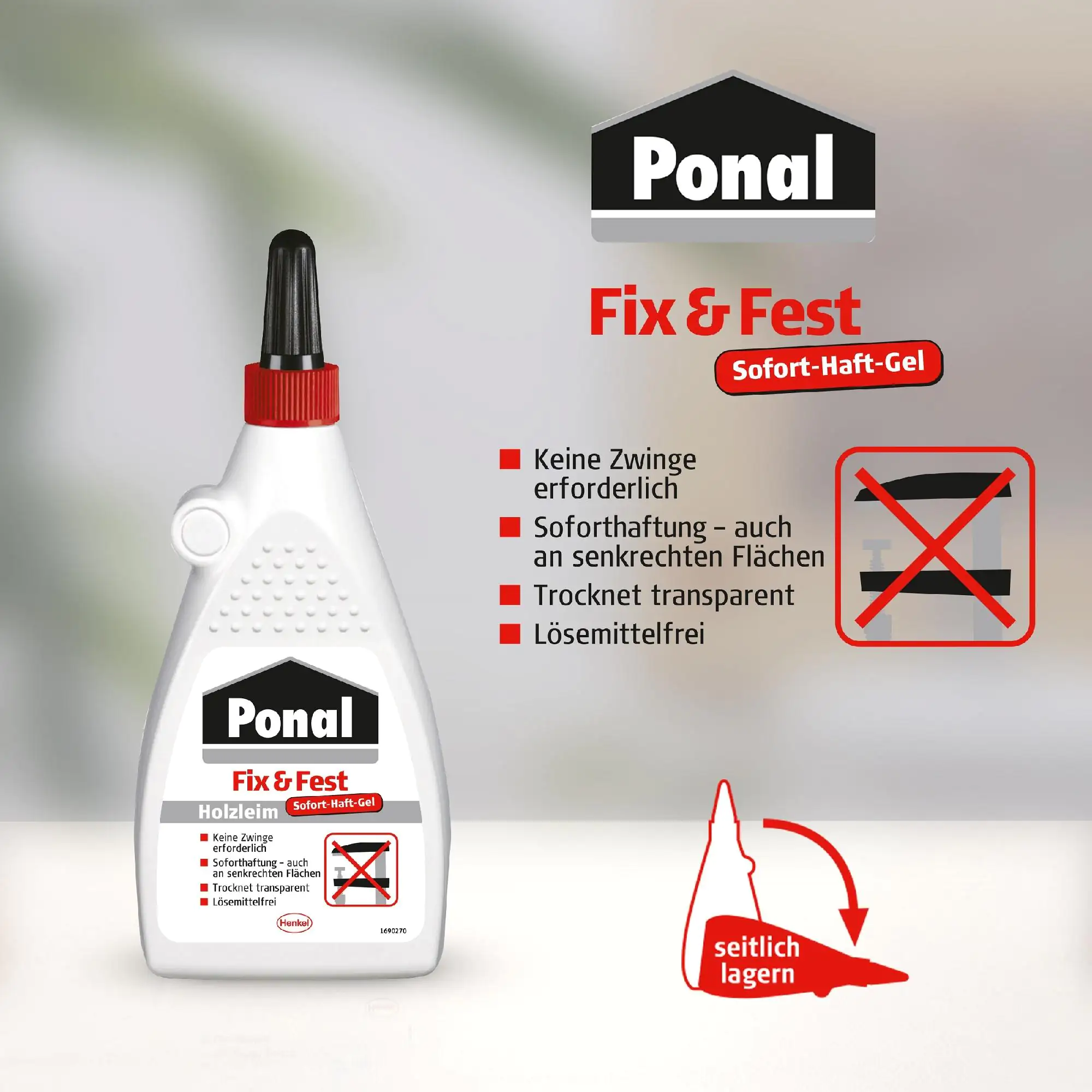 Ponal Holzleim Fix & Fest 200 g Flasche, trocknet transparent
