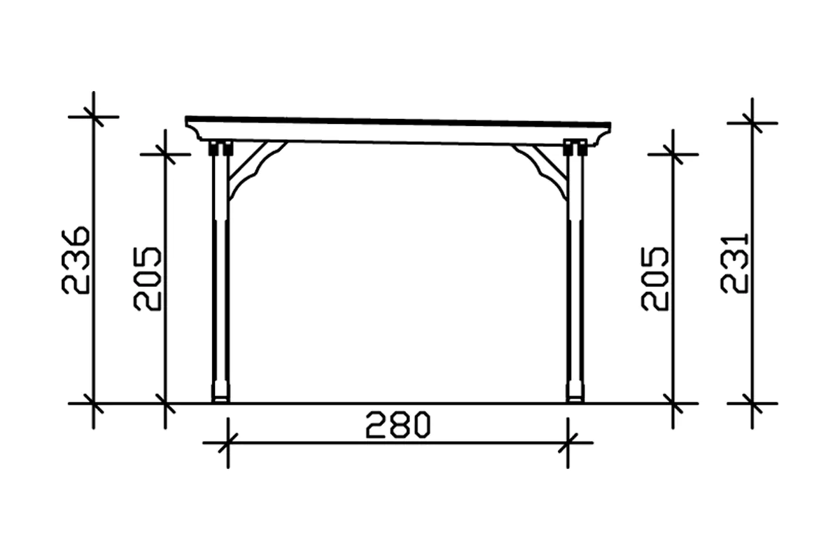 SKAN HOLZ Pavillon Marseille 327 x 350 cm, lasiert in Schiefergrau
