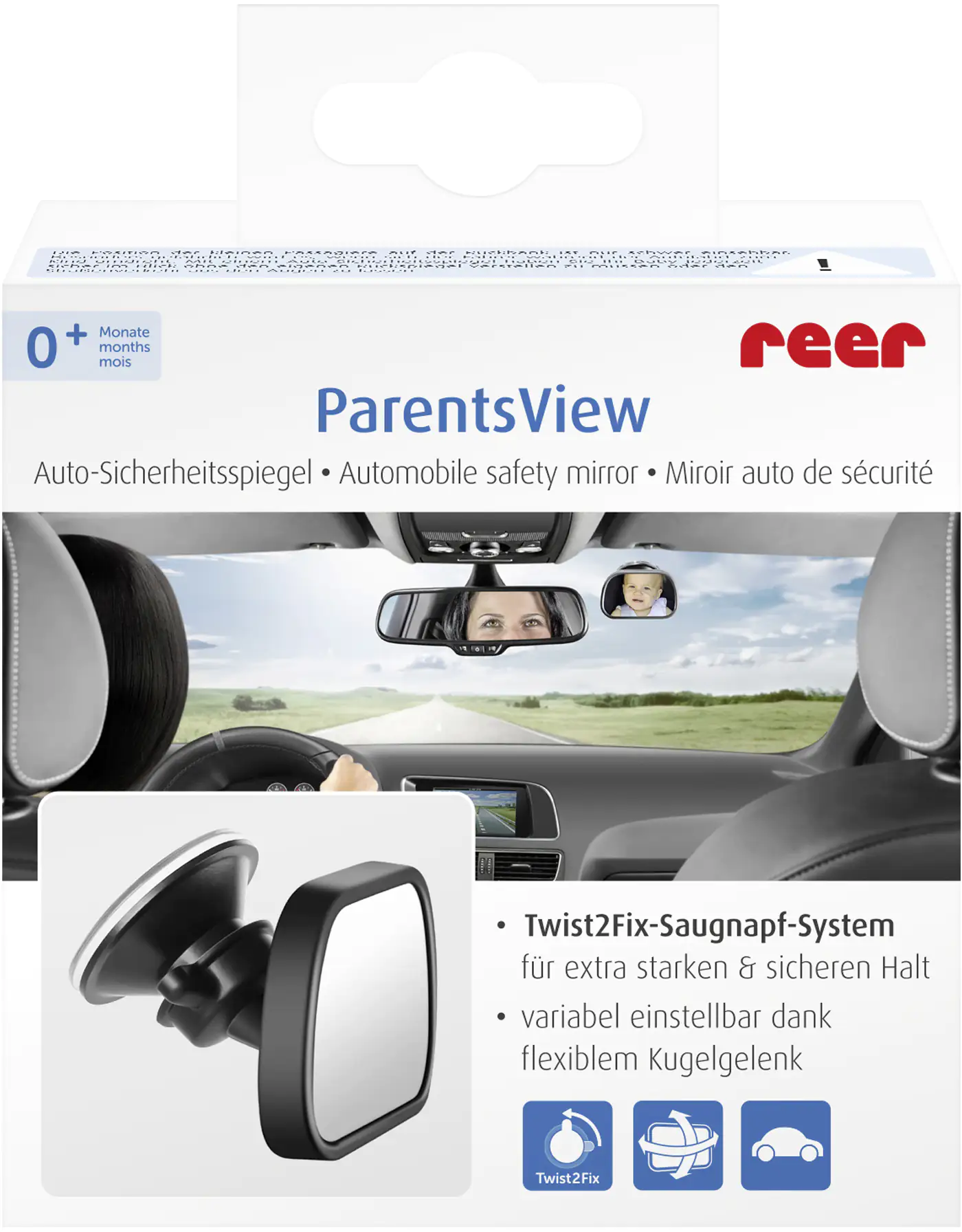 reer Sicherheitsspiegel 90x60 90 x 60 mm reer Sicherheitsspiegel 90x60 90 x 60 mm