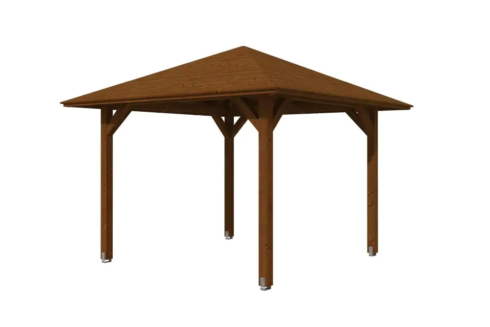 SKAN HOLZ Pavillon Cannes 1 Leimholz, lasiert in Nussbaum