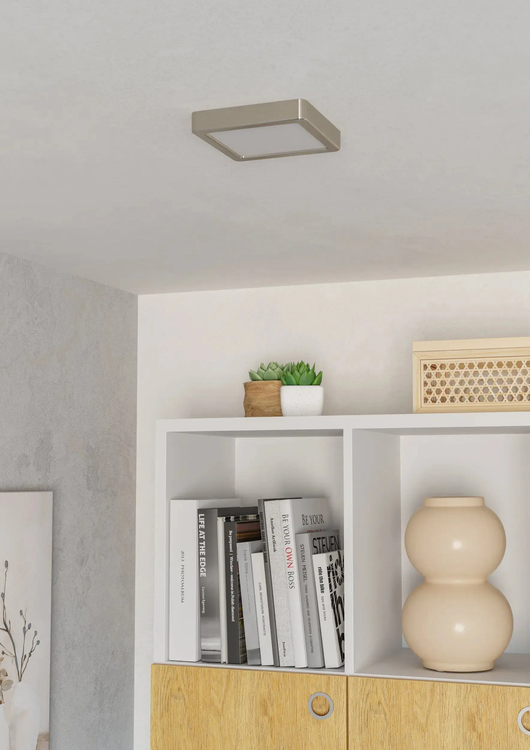 Eglo LED Deckenleuchte Fueva 6 nickel matt 22 x 33 cm warmweiß-kaltweiß Eglo LED Deckenleuchte Fueva 6 nickel matt 22 x 33 cm warmweiß-kaltweiß