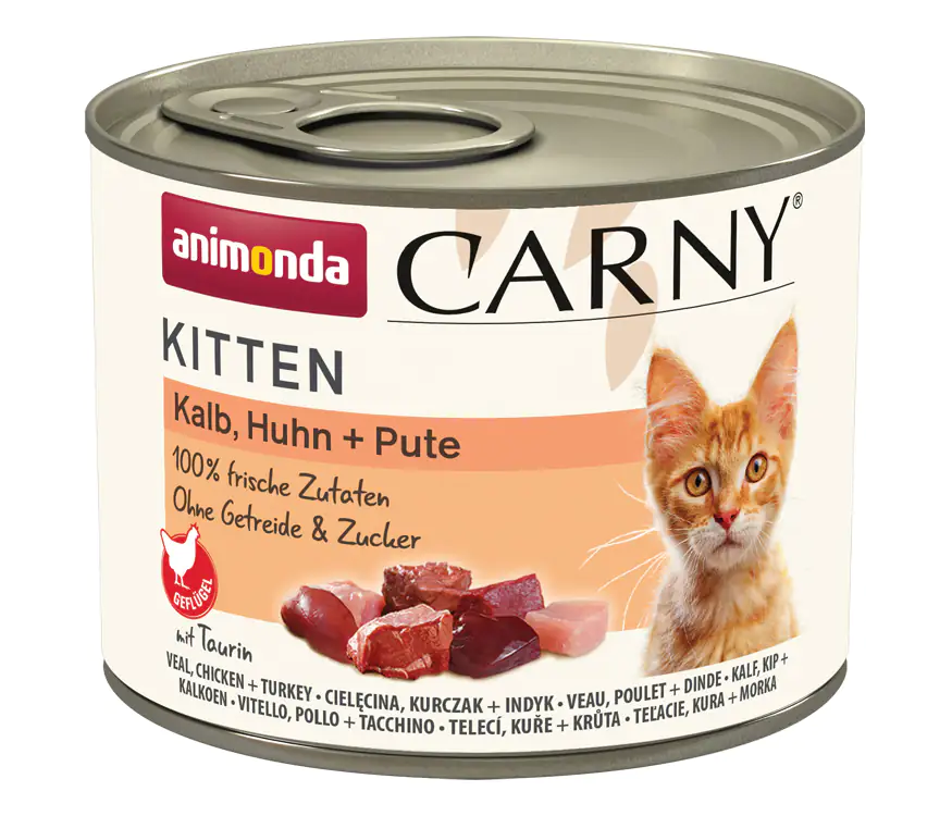 Carny Kitten Katzenfutter Kalb Huhn und Pute 200 g