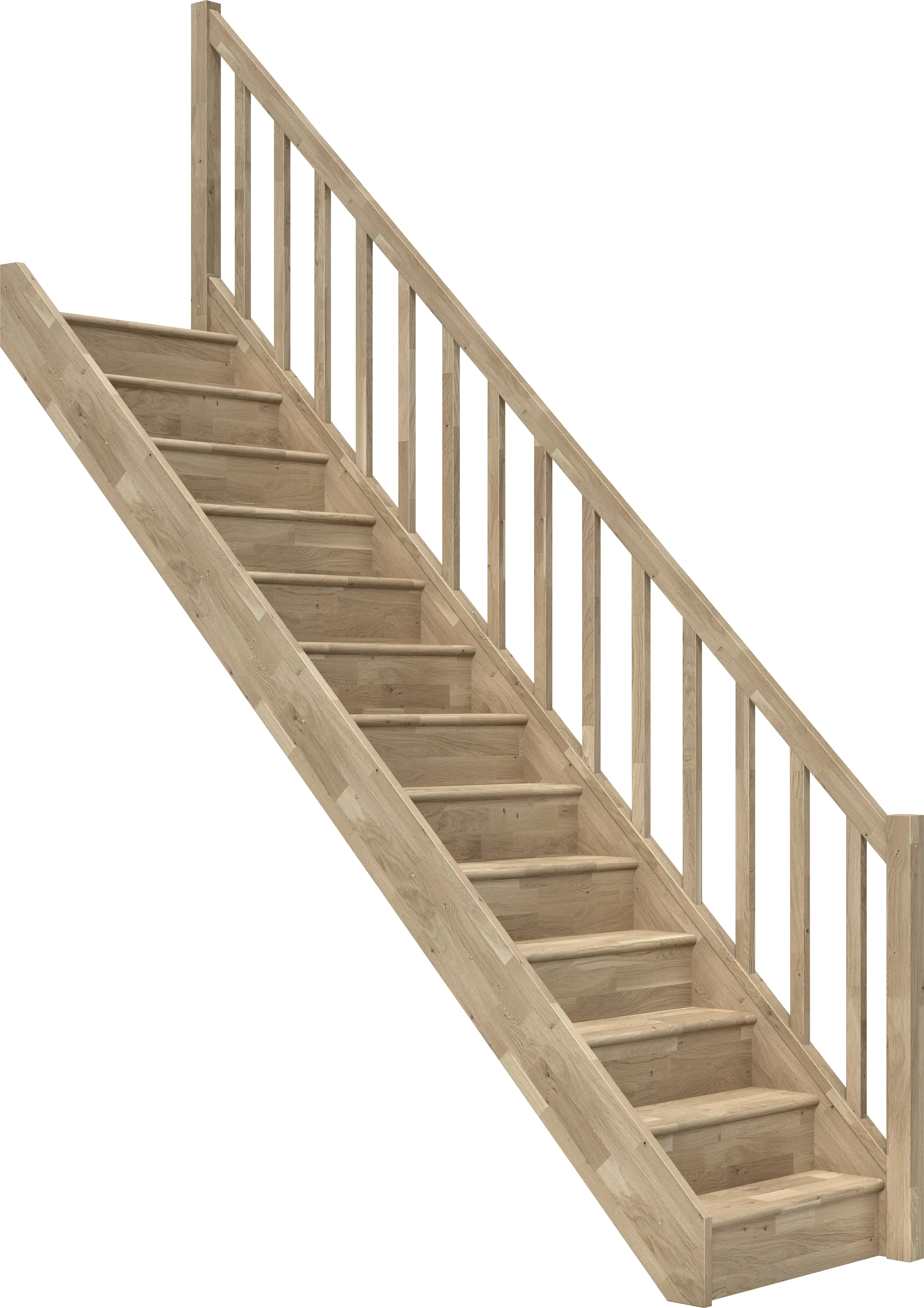 Dolle Raumspartreppen Paris gerade Eiche versiegelt inkl. Geländer