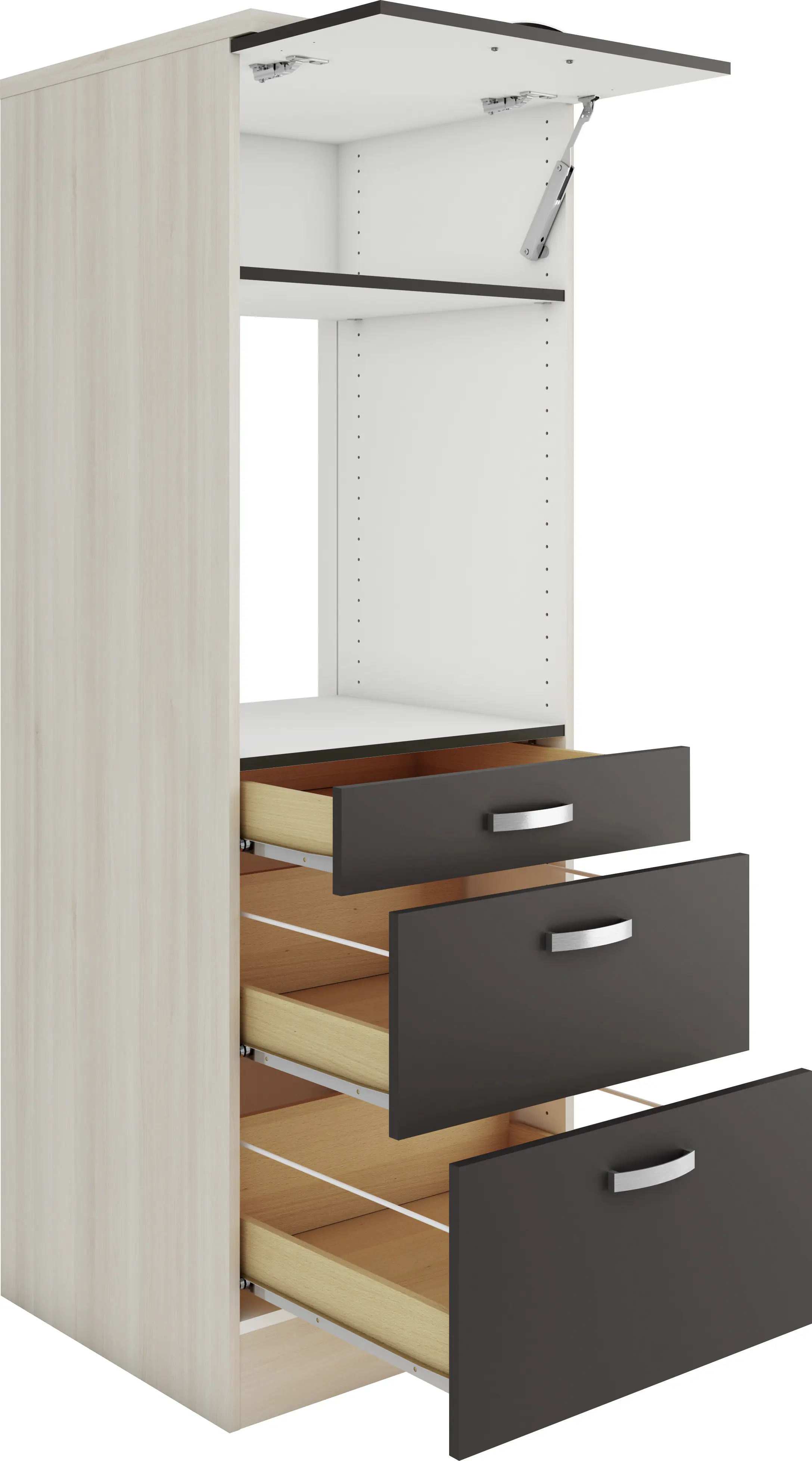 Optifit Midischrank Faro 220 anthrazit/akazie 60 cm