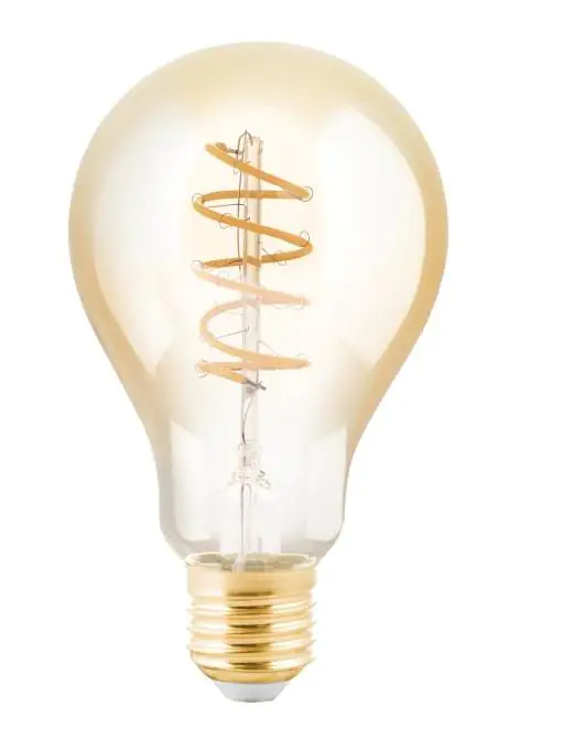 Eglo LED Deko Leuchtmittel Birne E27 4W amber