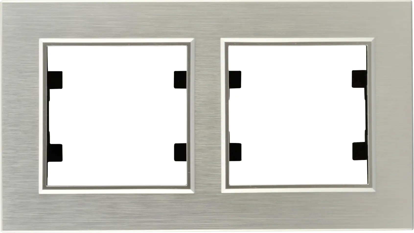 Unitec Abdeckrahmen 2-fach LUMIA, Metall silber Unitec Abdeckrahmen 2-fach LUMIA, Metall silber