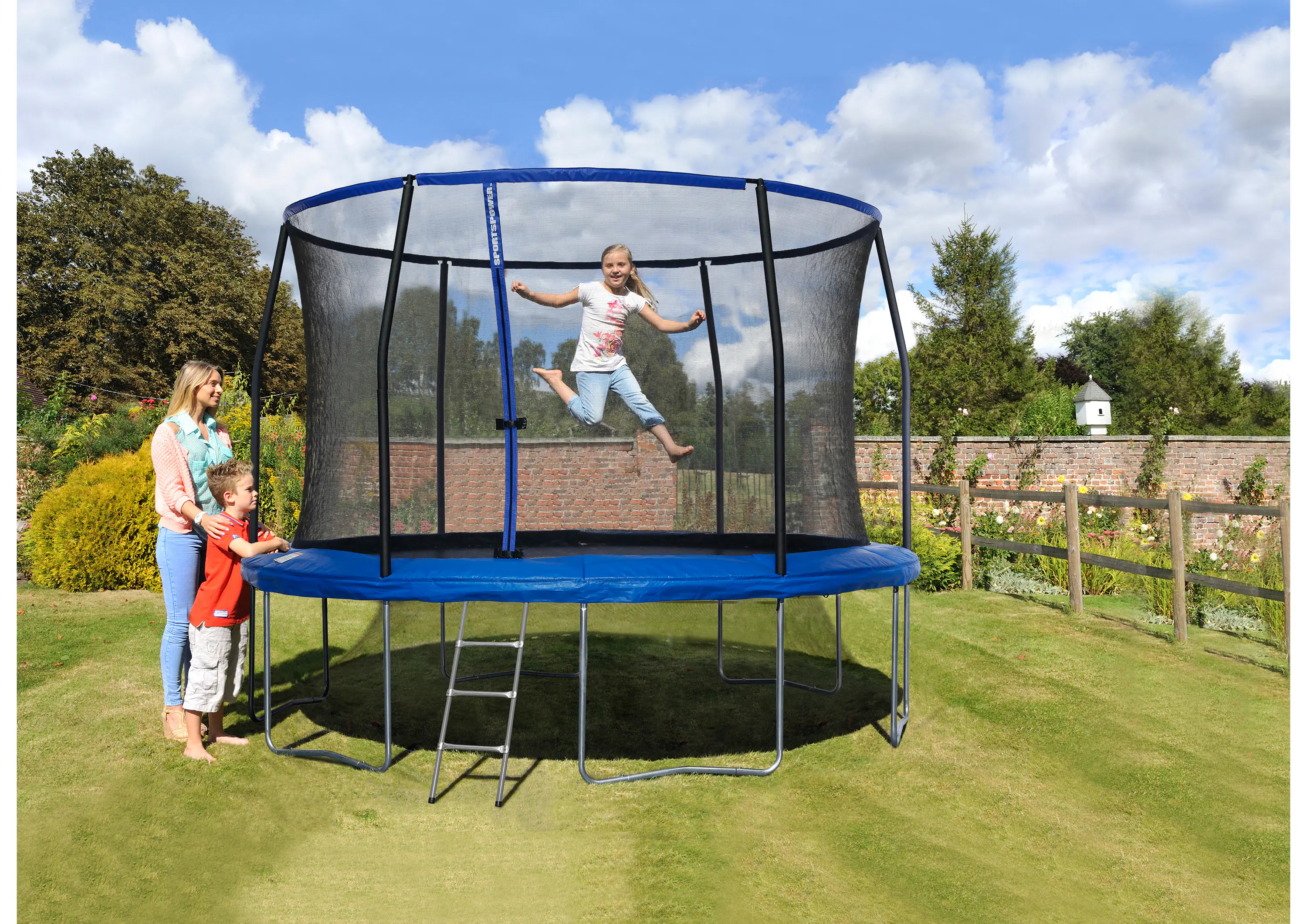 Sportspower Trampolin mit Leiter und Sicherheitsnetz Ø 366 cm Sportspower Trampolin mit Leiter und Sicherheitsnetz Ø 366 cm