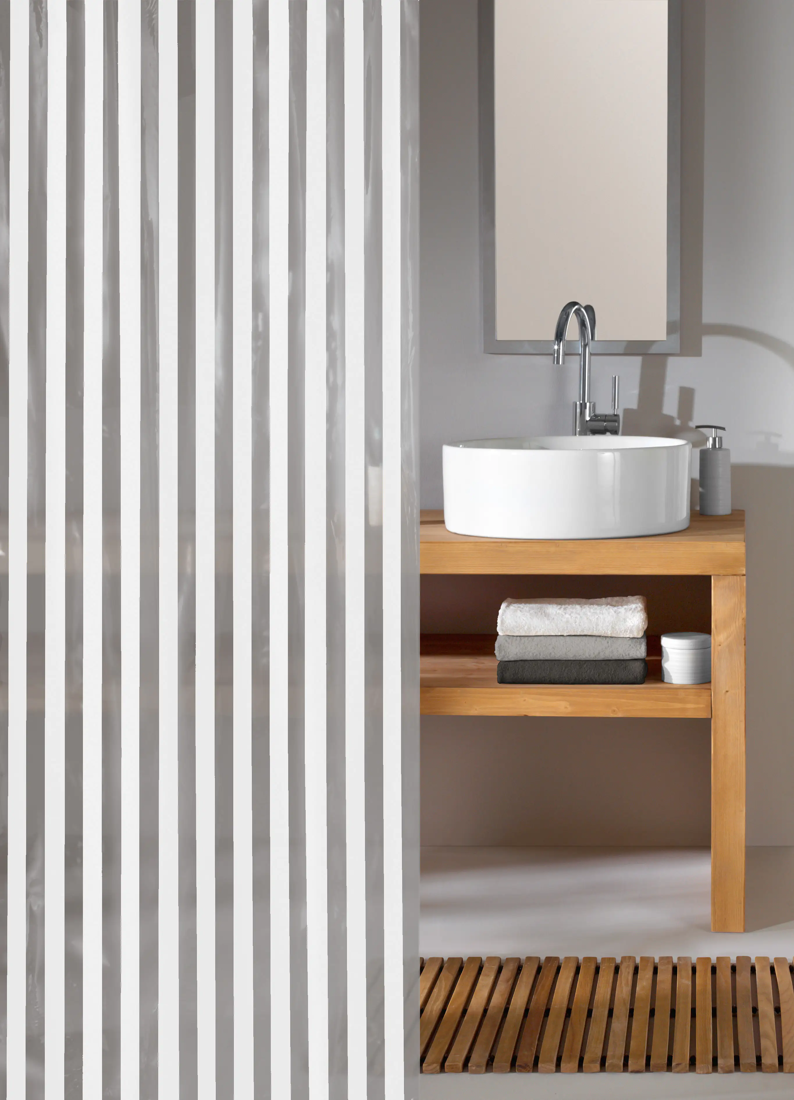 Kleine Wolke Duschvorhang Noa weiß, 180 x 200 cm