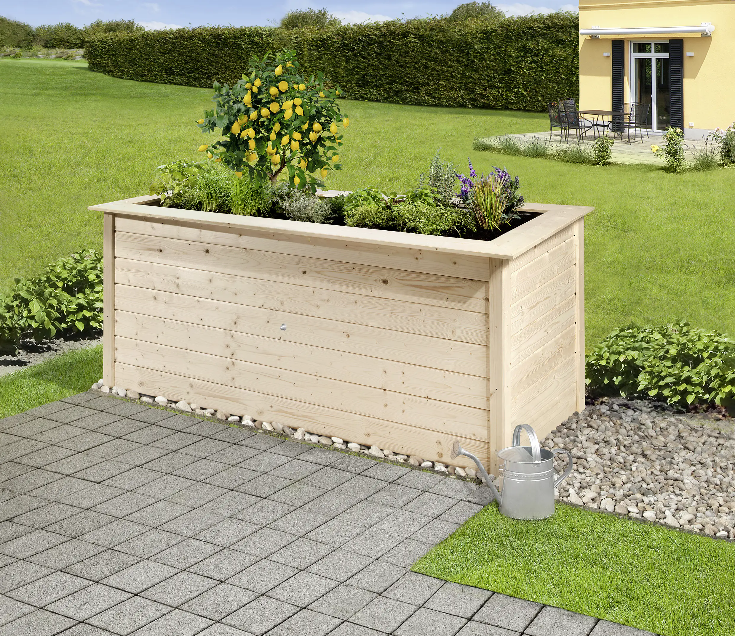 Weka Hochbeet 28 205 x 80 x 81 cm natur mit Noppenbahn, Wühlmausschutz Weka Hochbeet 28 205 x 80 x 81 cm natur mit Noppenbahn, Wühlmausschutz