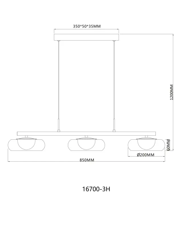 Globo Hängeleuchte Carlene 85 x 120 cm schwarz matt