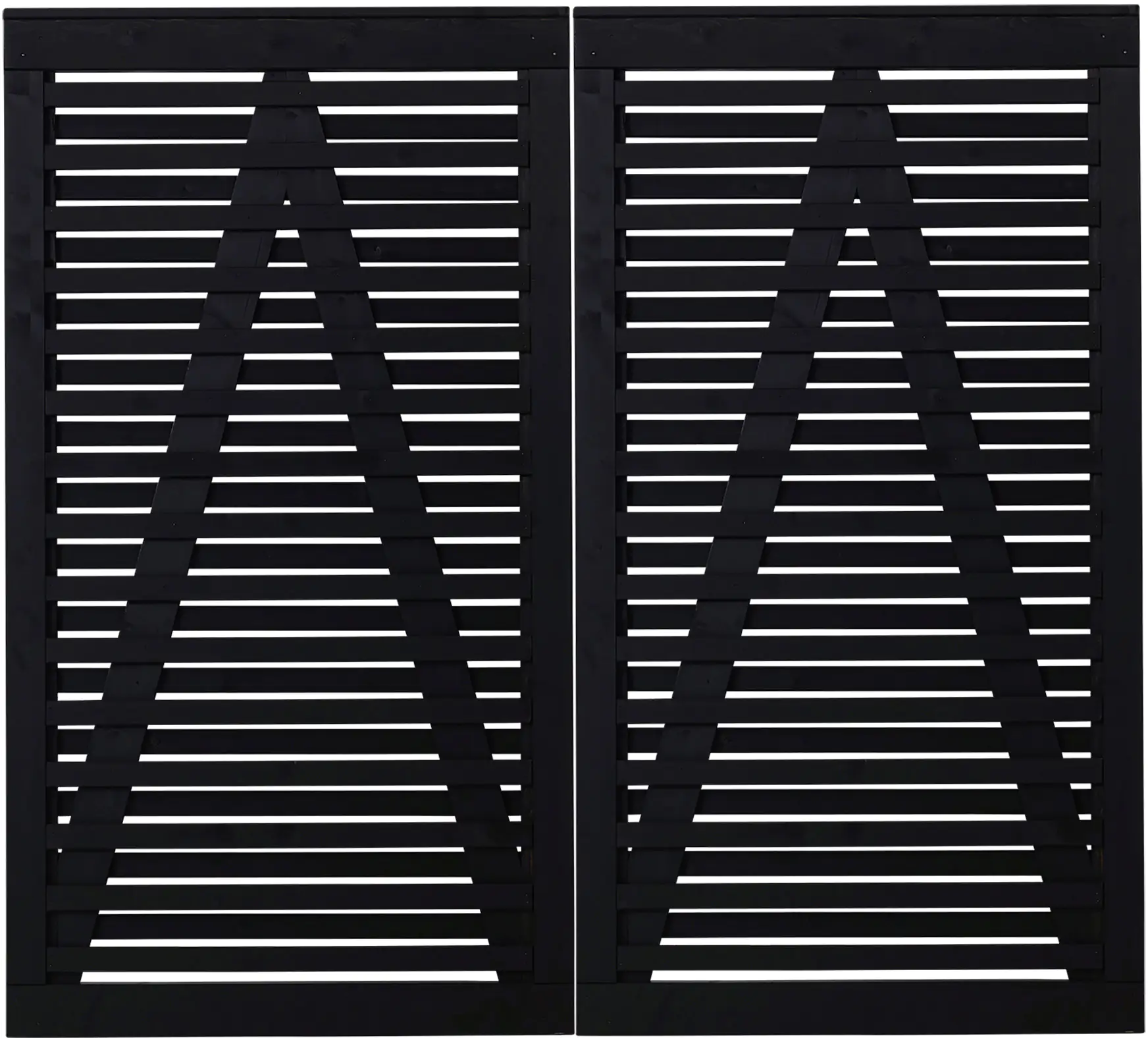 Plus Doppeltor Osaka 200 x 180cm RAL 9005 Schwarz