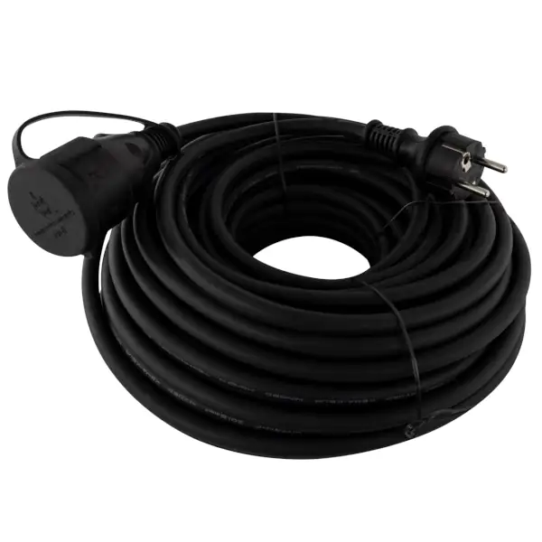 Verlängerungskabel Außen 25 m H07RN-F3x1,5 mm², schwarz Verlängerungskabel Außen 25 m H07RN-F3x1,5 mm², schwarz