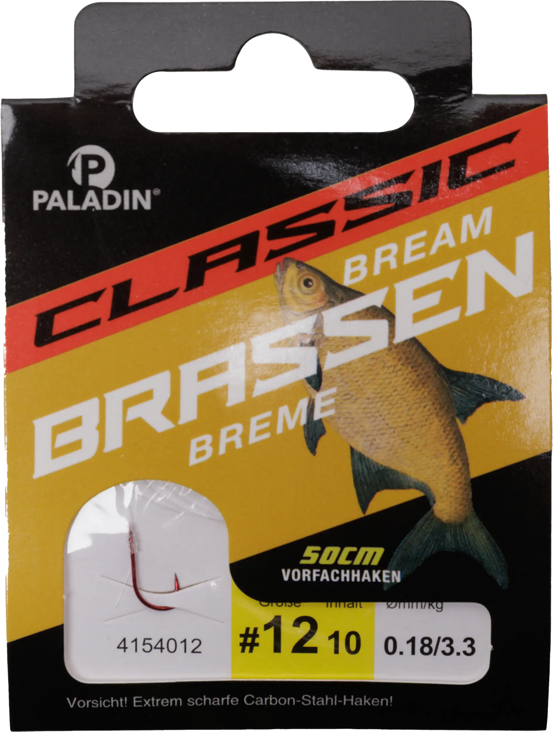 Paladin Brassenhaken gebunden Größe 12 50 cm 10 Stück rot