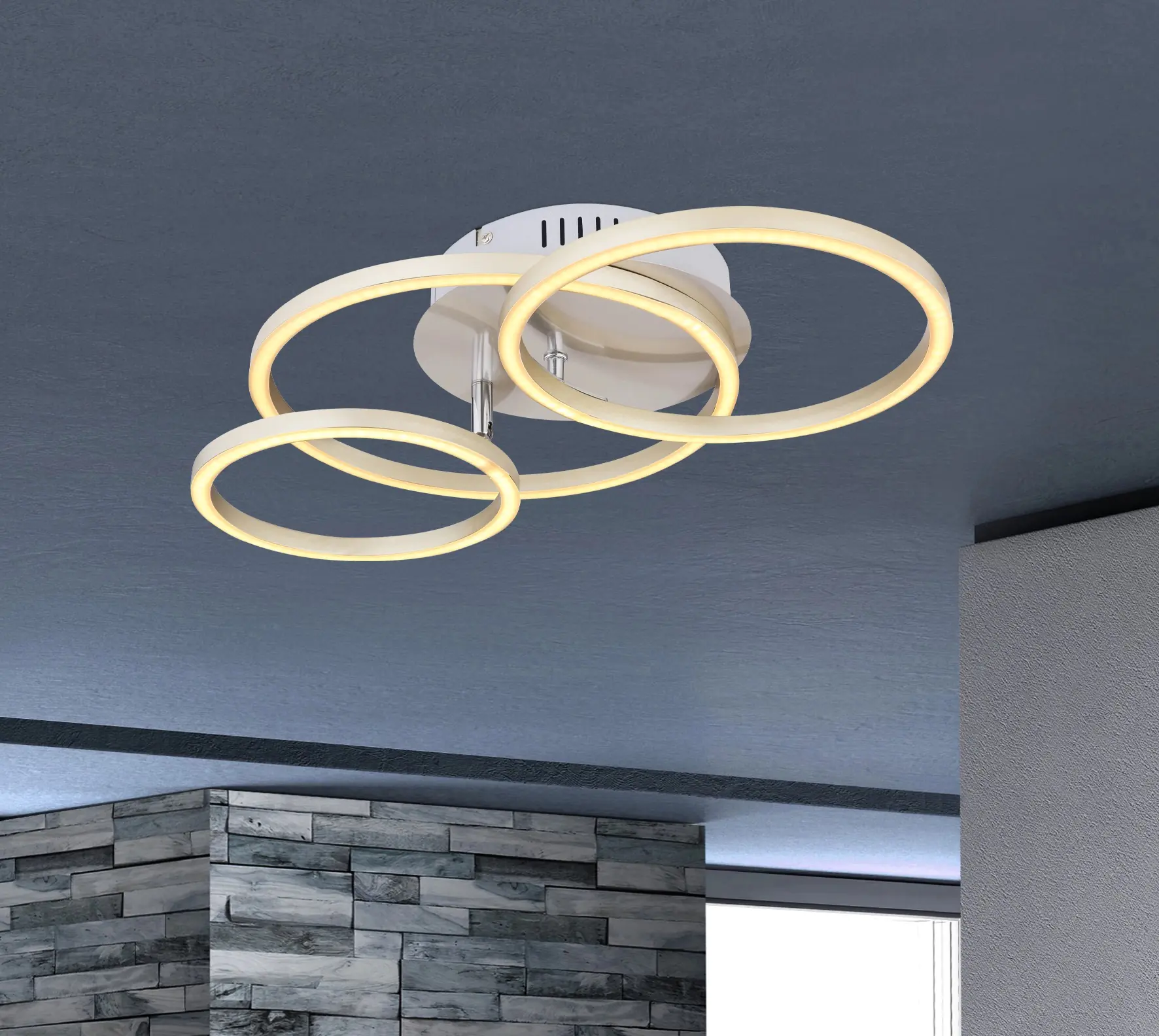 Globo LED-Deckenleuchte KENDY 3 Ringe