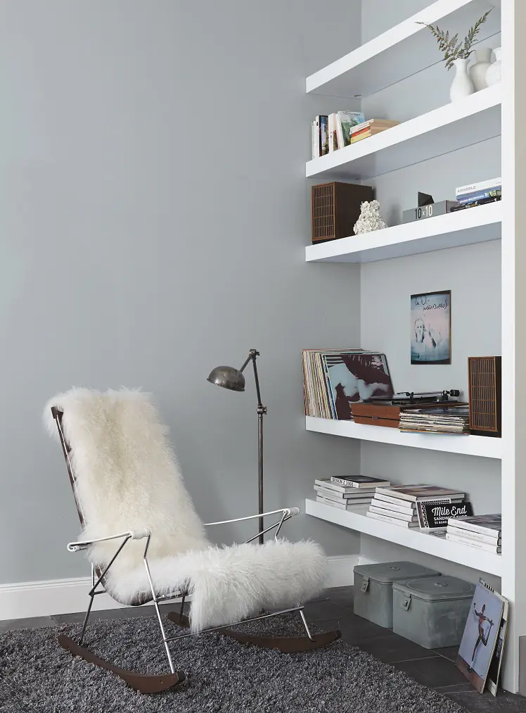 Alpina Feine Farben Wandfarbe No. 16 Steinblaue Schönheit - elegantes blaugrau 2,5 L