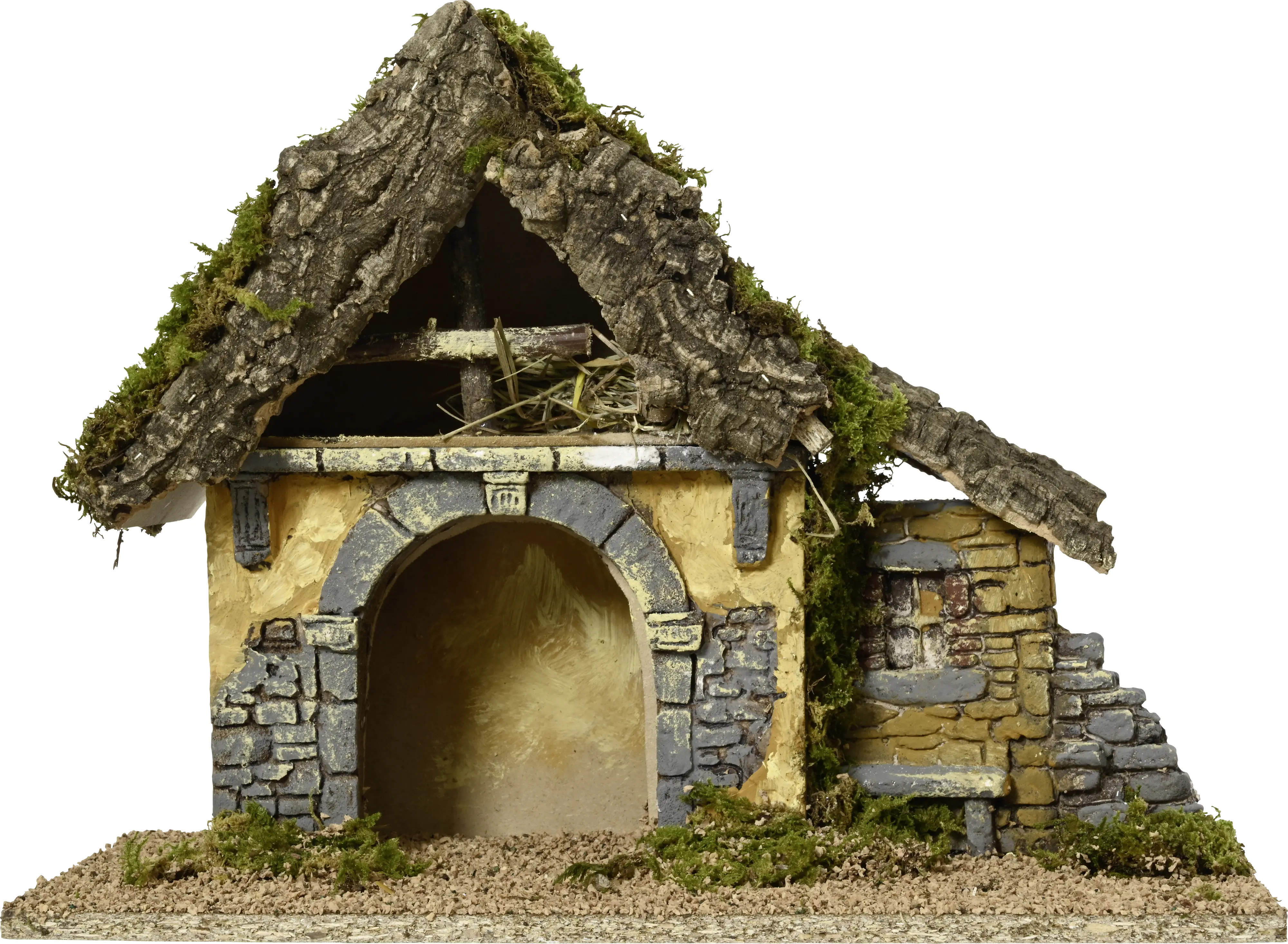 Decoris Weihnachtskrippe aus Holz 36 x 27 cm natur
