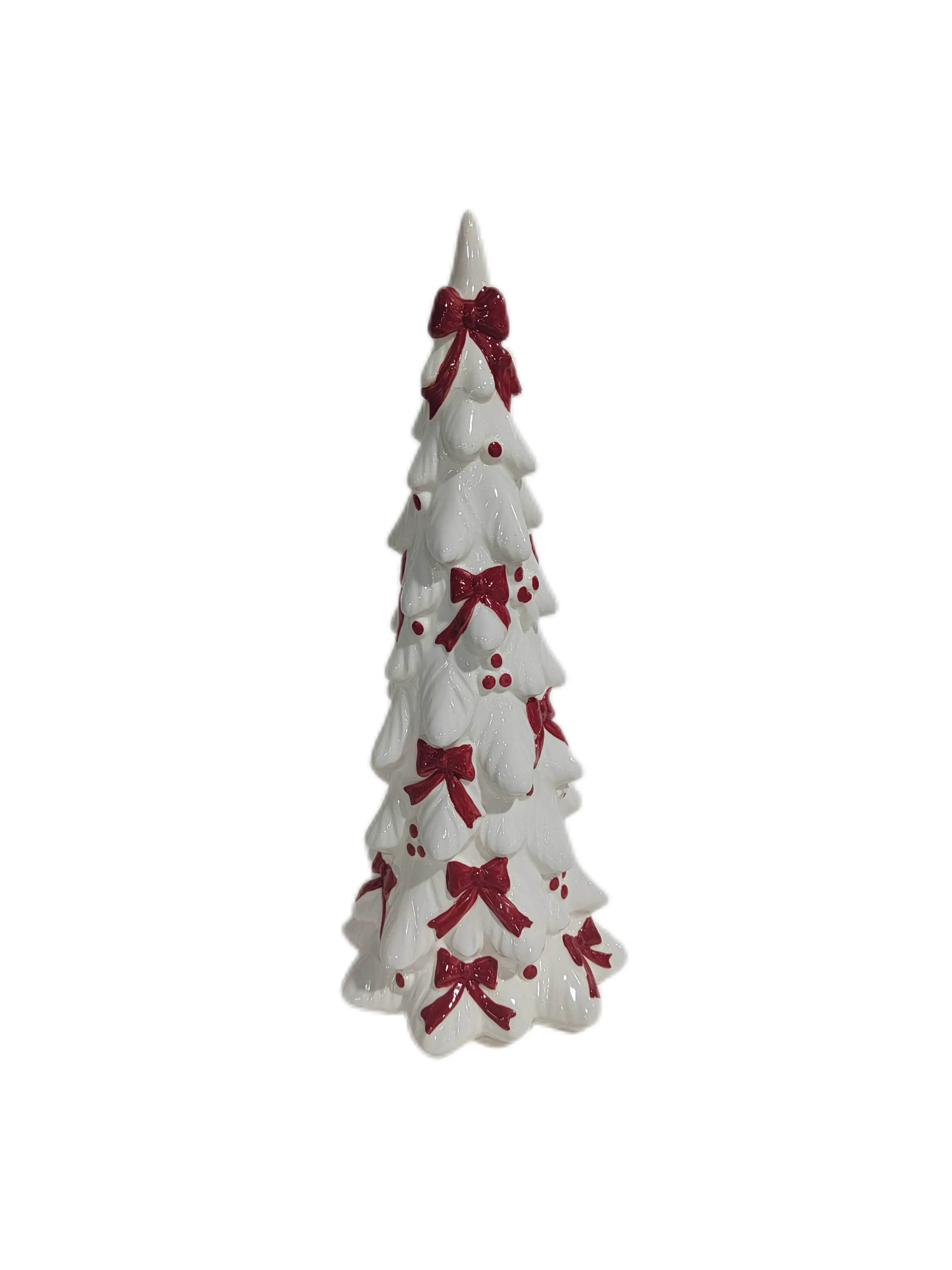 TrendLine Dekobaum 12,5 x 30,4 cm weiß-rot