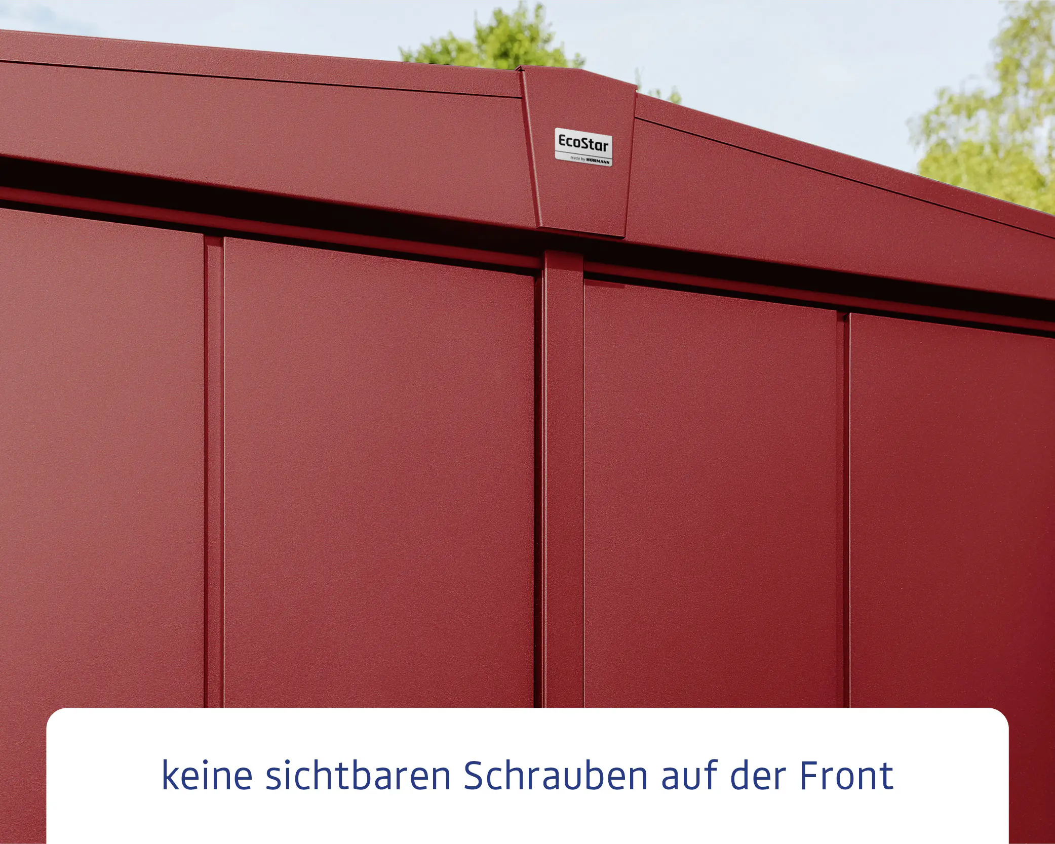 EcoStar Gerätehaus Elegant-S Typ 1 purpurrot 1 flg 258,8 x 121,3 x 216 cm