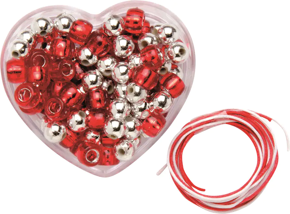 Glorex Kinderschmuck Kette 6,5 x 6 x 3cm rot