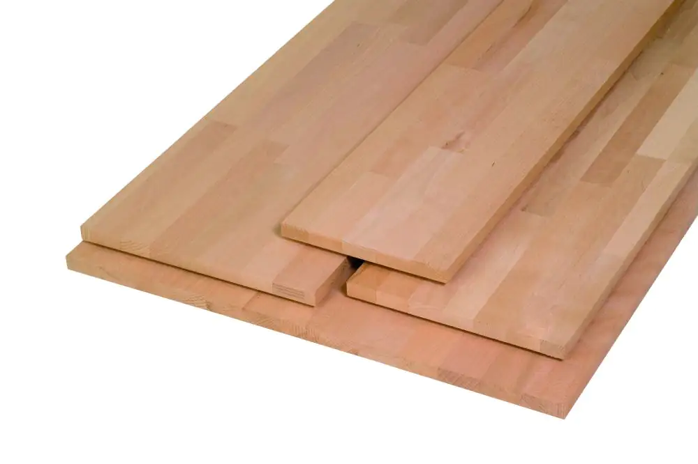 Arbeitsplatte Buche massiv Oberfläche geschliffen 300 x 60 cm 27 mm