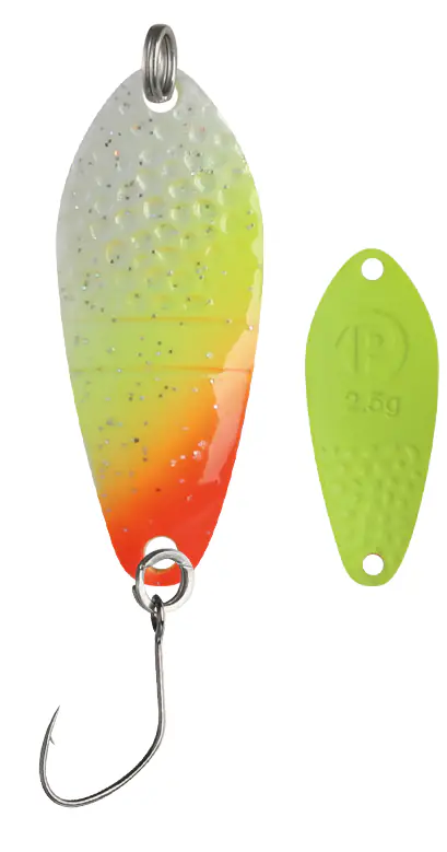 Paladin Angelköder Spoon Midgard 2,5 g UV weiß/gelb/orange/gelb/glitzer