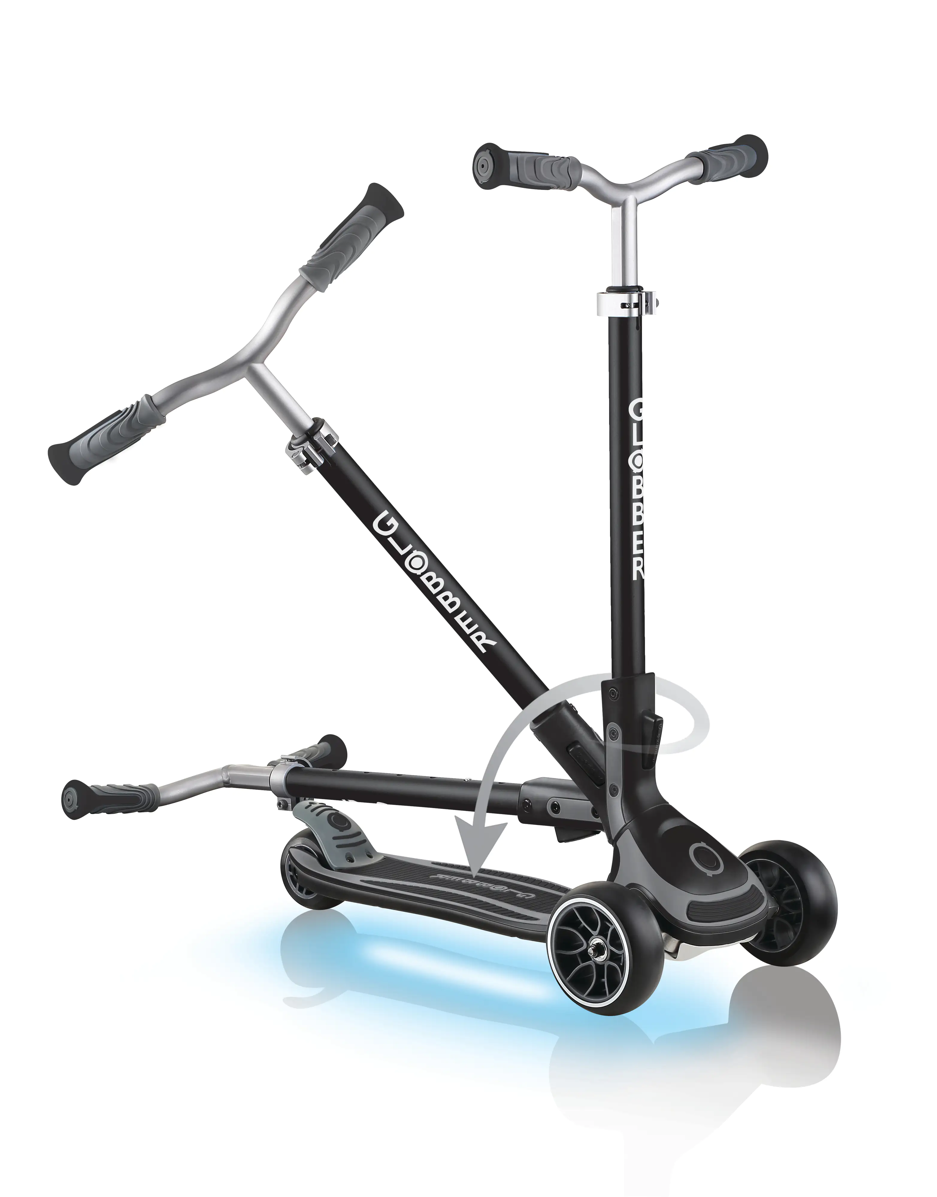Globber Scooter Ultimum grau mit Leuchtmodul