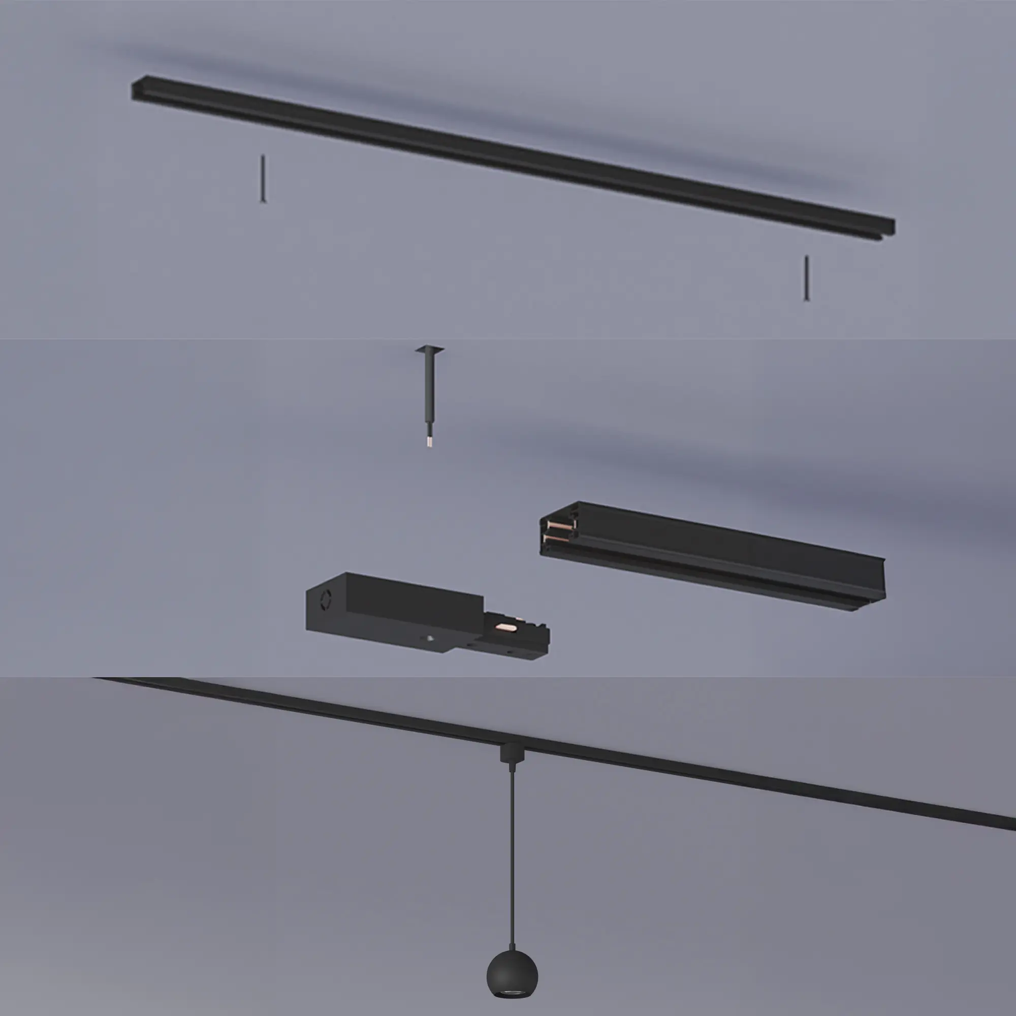 Philips EasyLink Trägerschiene 1 m Erweiterung schwarz