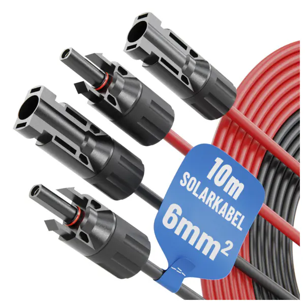 Absina Solarkabel 2er Set 10 m MC4-fähig 6mm²