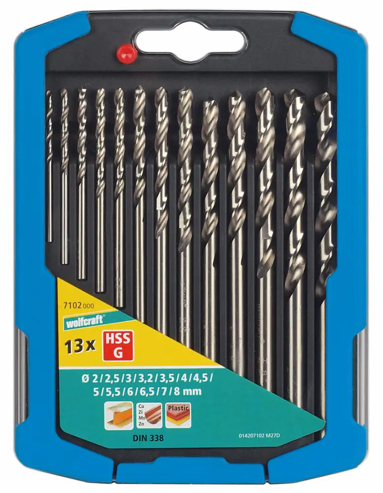 Wolfcraft Metallbohrer-Set HSS geschliffen Ø 2 - 8 mm 13-teilig Rundschaft Wolfcraft Metallbohrer-Set HSS geschliffen Ø 2 - 8 mm 13-teilig Rundschaft