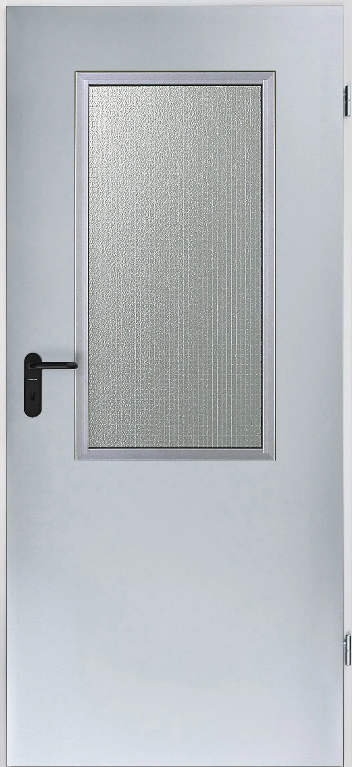Hörmann Innentür ZK mit Lichtausschnitt inkl. Drückergarnitur verzinkt 100 x 200 cm DIN rechts