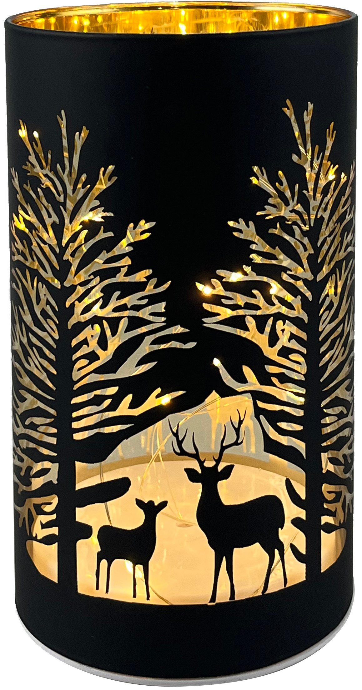 TrendLine LED Windlicht Weihnachten Ø 10 x 17 cm warmweiß