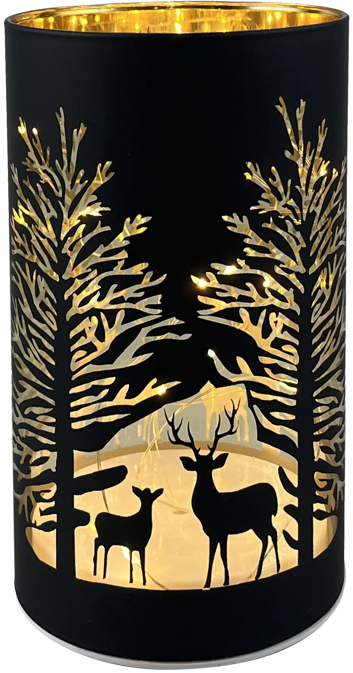 TrendLine LED Windlicht Weihnachten Ø 10 x 17 cm warmweiß