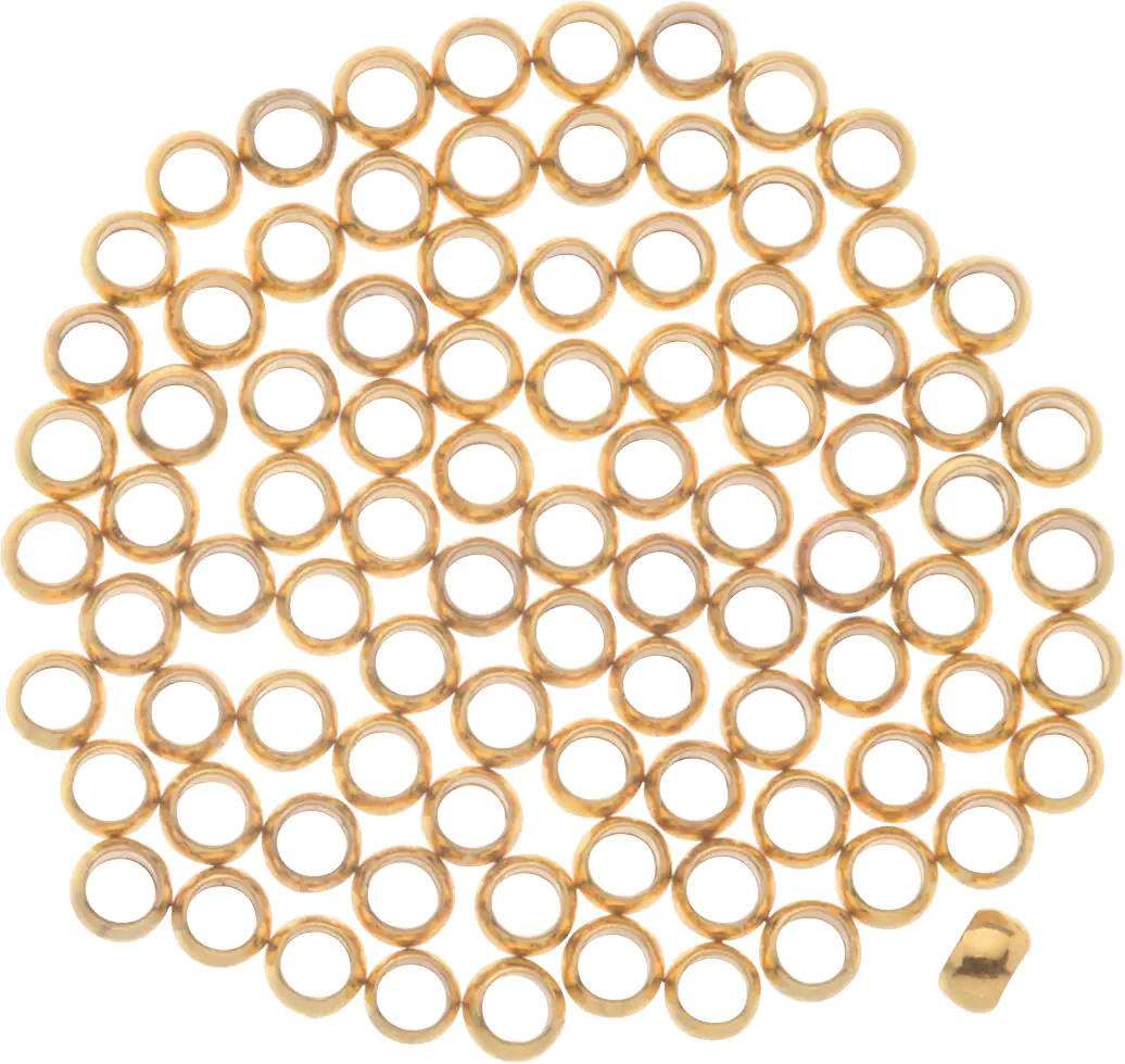 Glorex Quetschperlen goldfarben 35 Stück, 3 mm