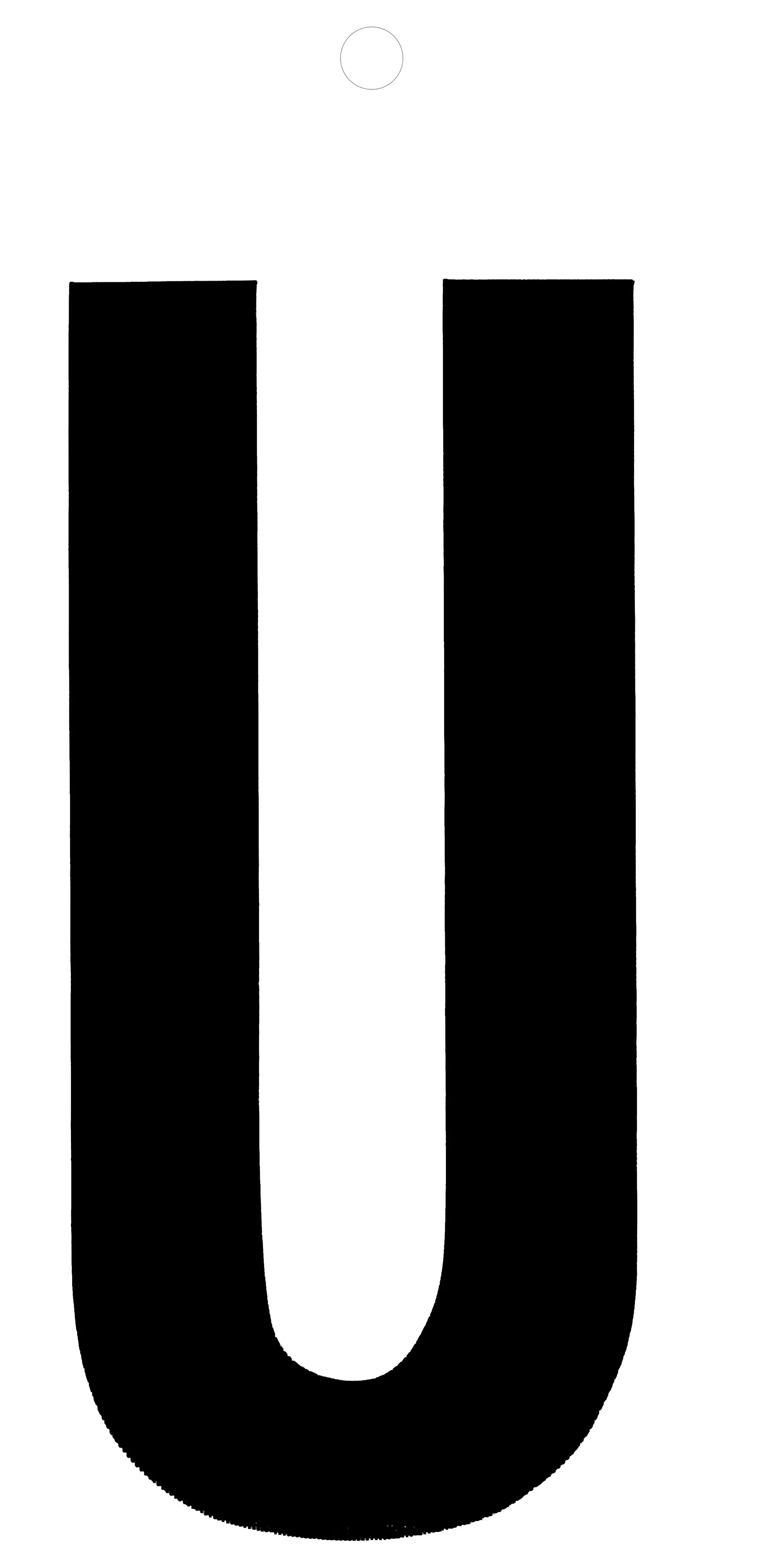 Conmetall Aufkleber Buchstabe U PVC 10 x 6 cm schwarz 