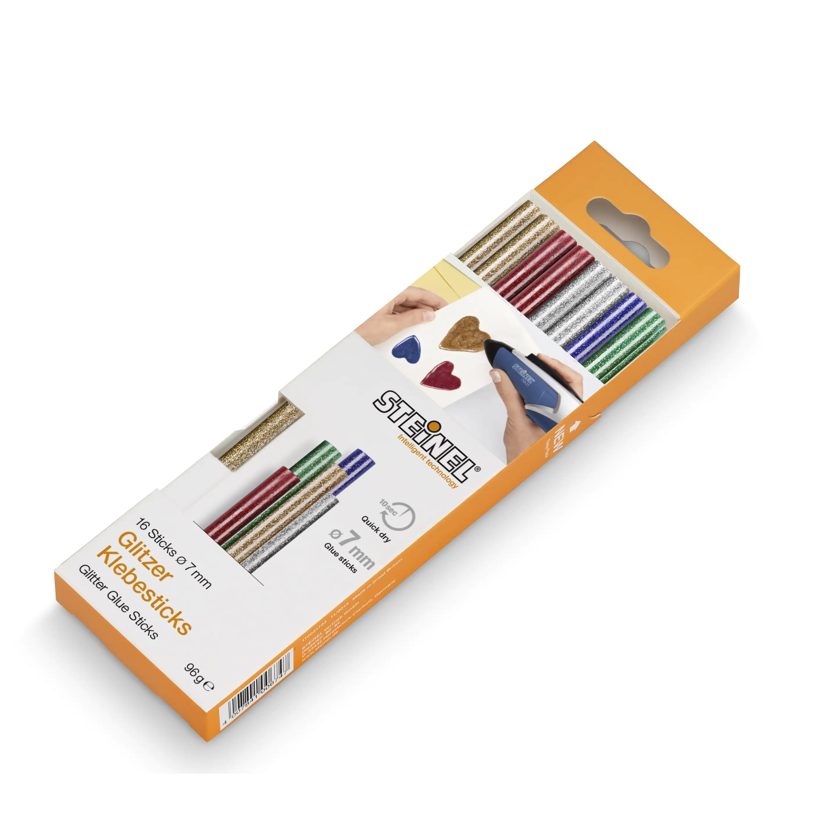 Steinel Klebesticks Ø 7 mm,  bunt (Color), 16 Stück