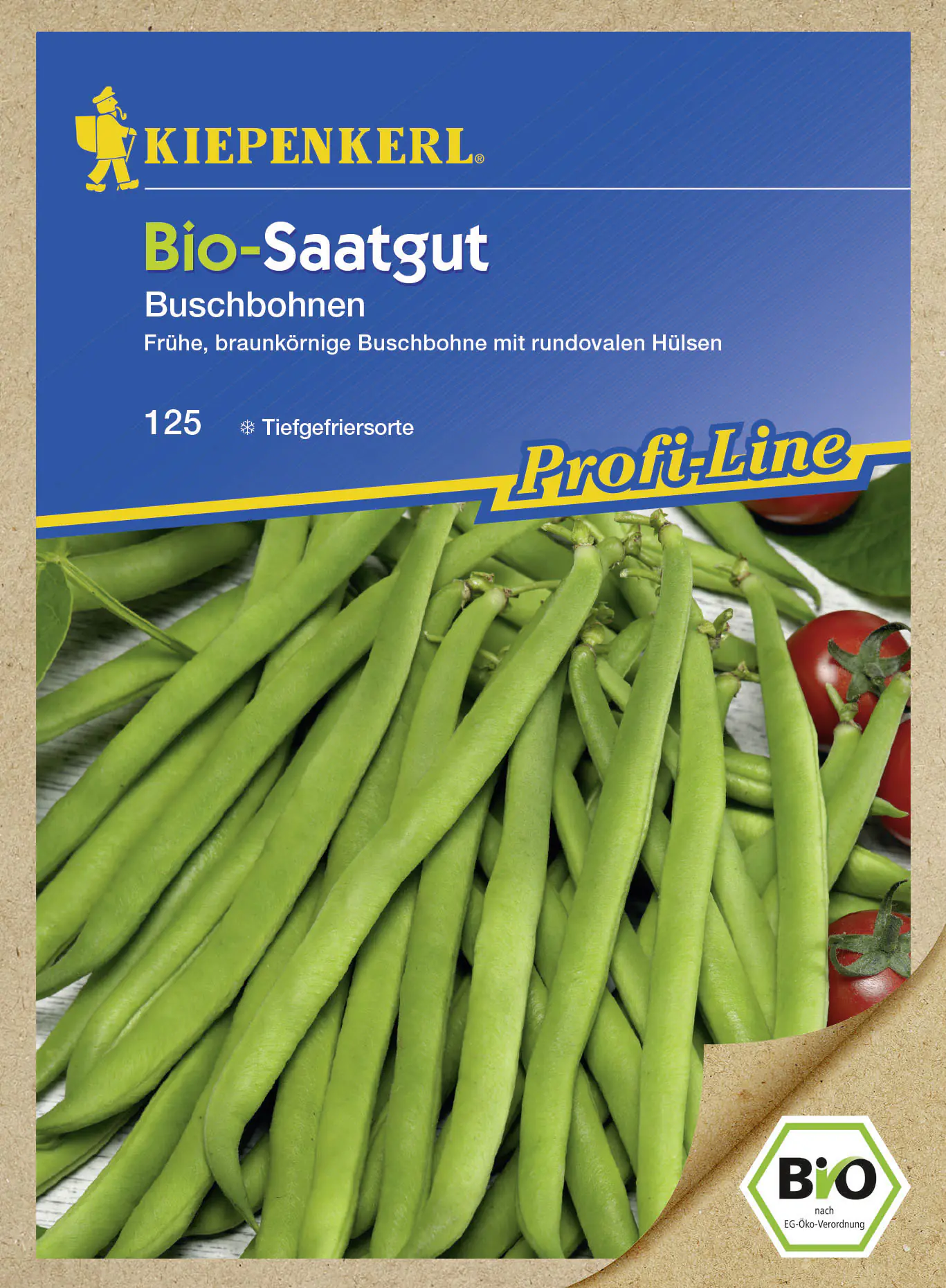Kiepenkerl Bio-Saatgut Hülsenfrüchte Maxi Phaseolus vulgaris var. nanus, Inhalt: ca. 8 lfd. Meter