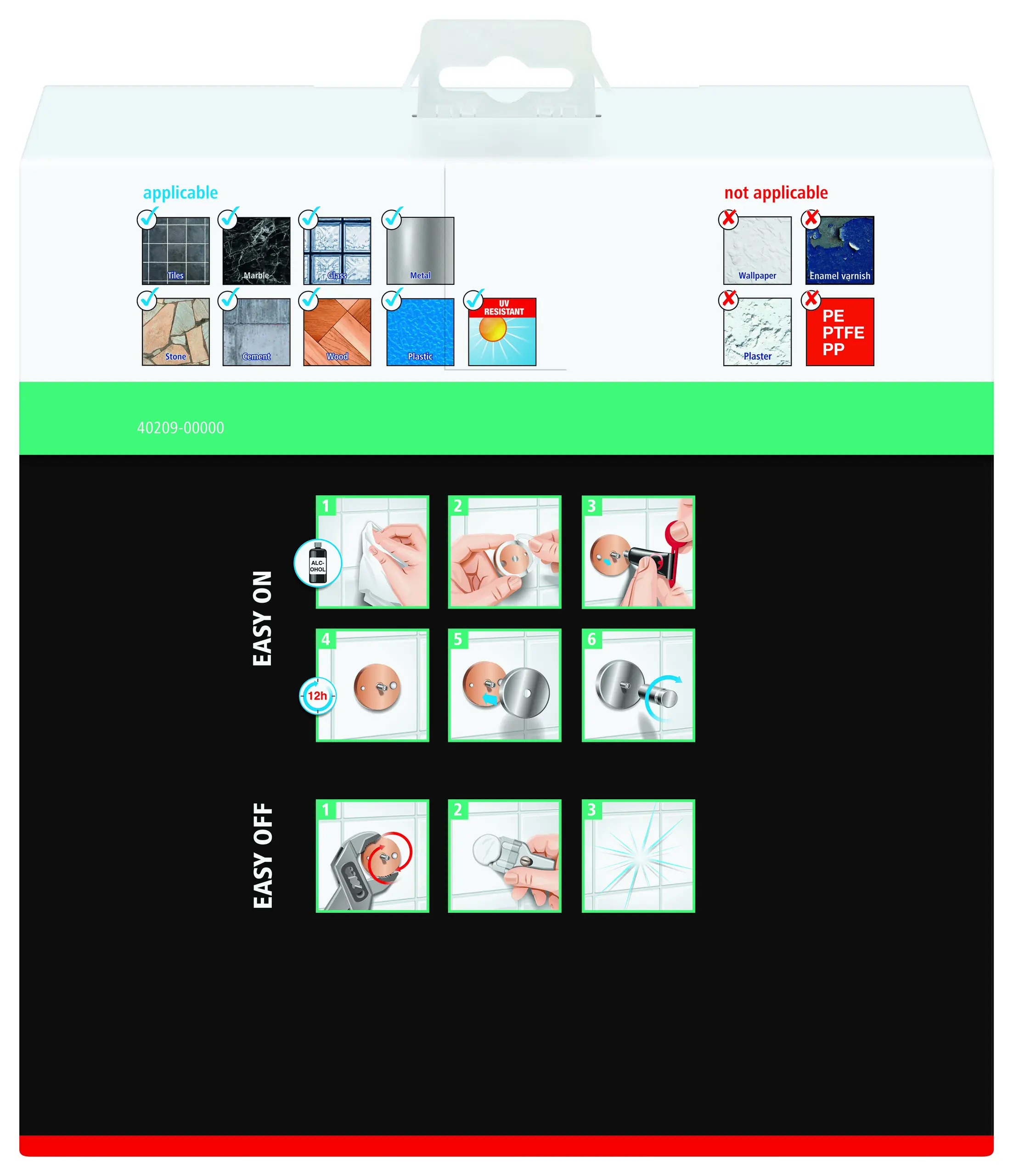 tesa Eck-Duschablage Aluxx zum Kleben dreieckig 1 Ablage verchromt 21 cm